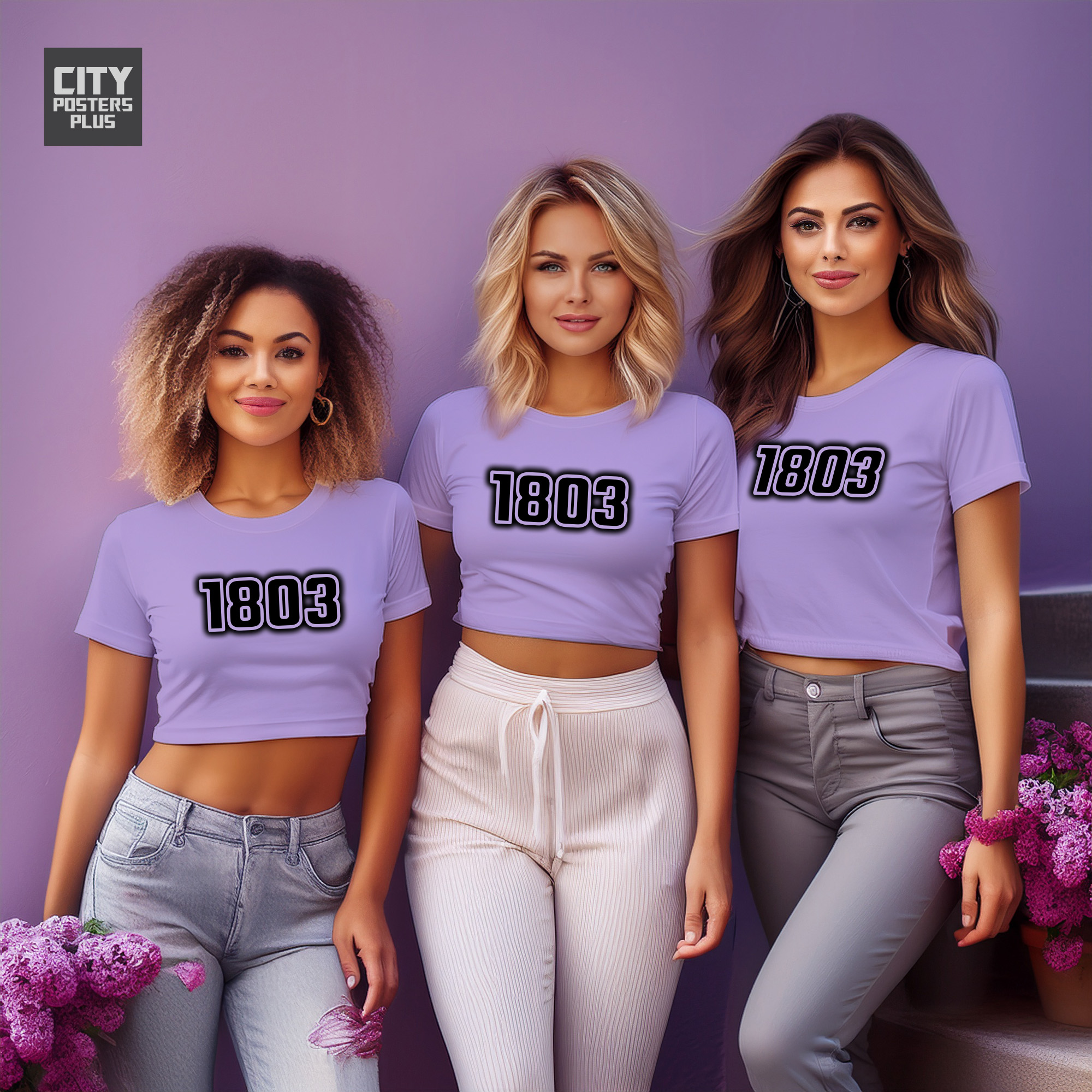 1803 Year Women Crop Top (Iris Lavender)