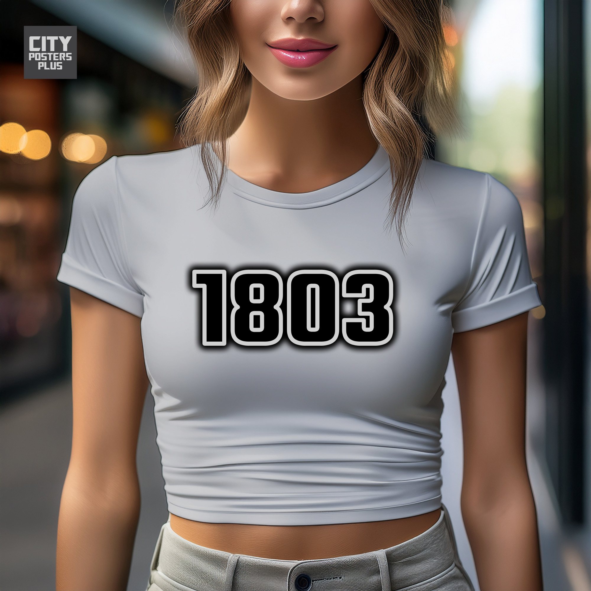 1803 Year Women Crop Top (Melange Grey)