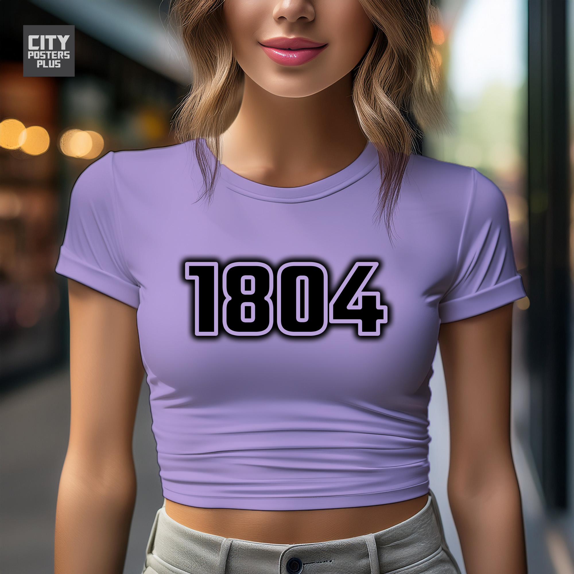 1804 Year Women Crop Top (Iris Lavender)