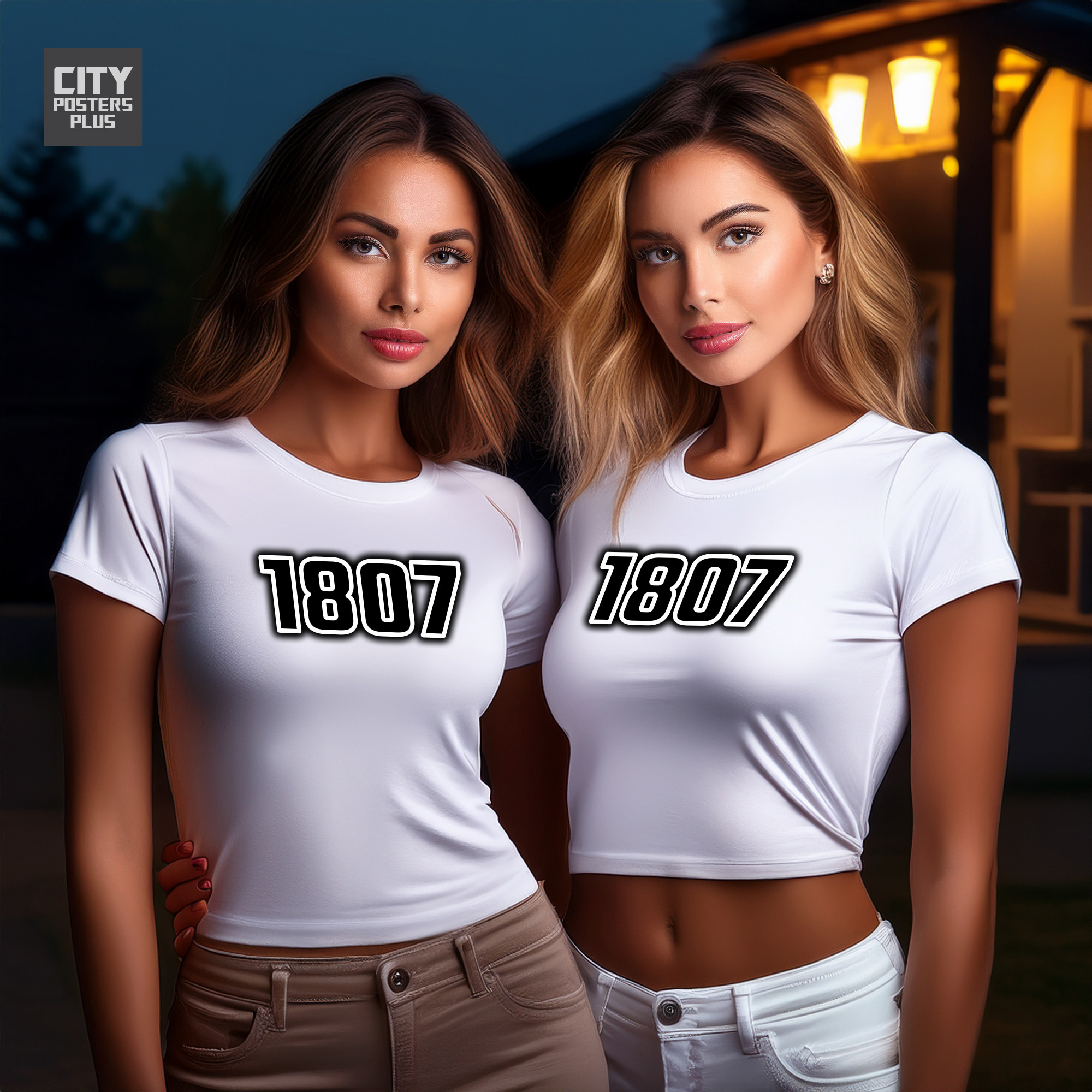 1807 Year Women Crop Top (White)