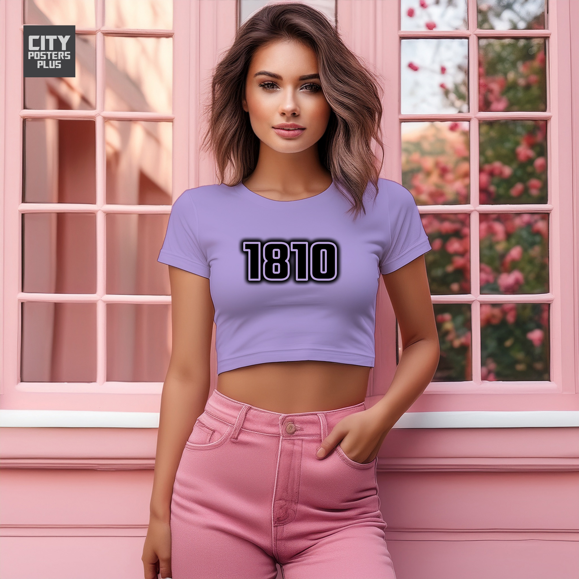 1810 Year Women Crop Top (Iris Lavender)
