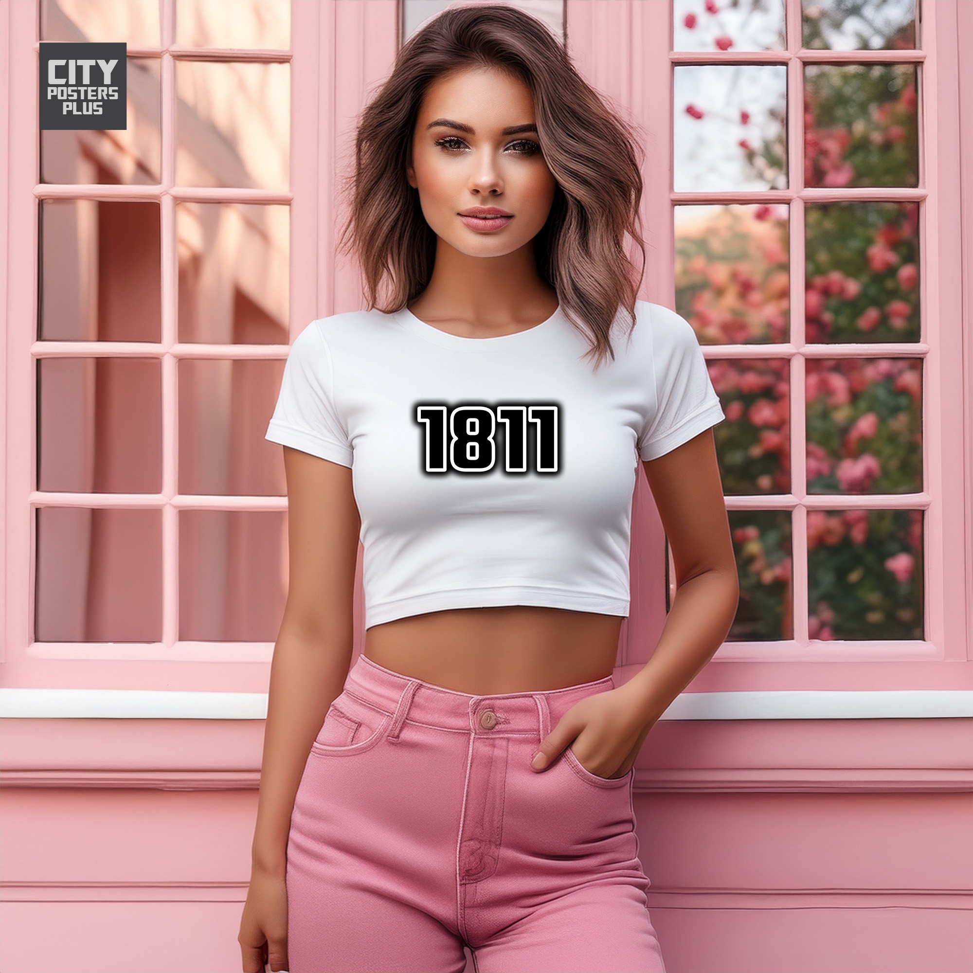 1811 Year Women Crop Top (White)