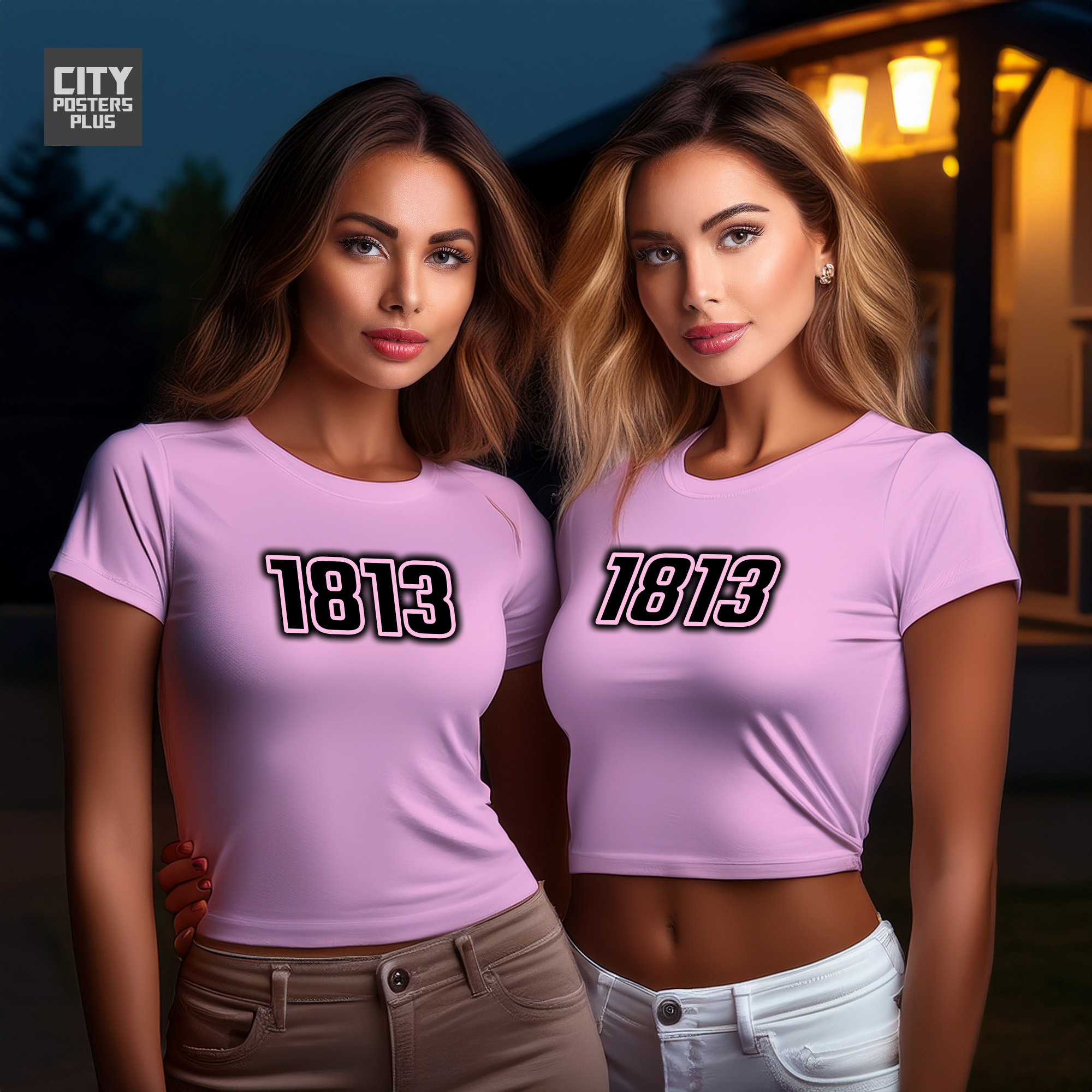 1813 Year Women Crop Top (Light Pink)