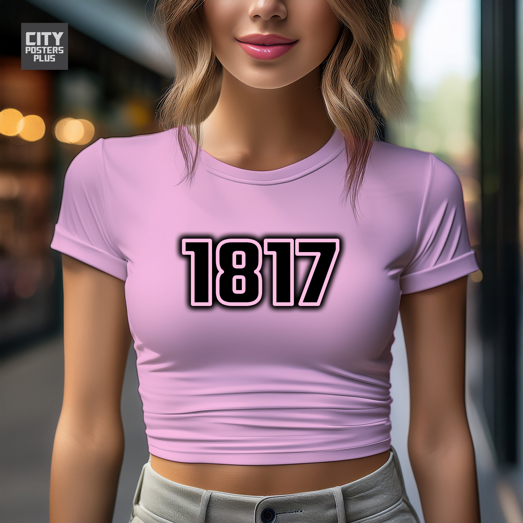1817 Year Women Crop Top (Light Pink)