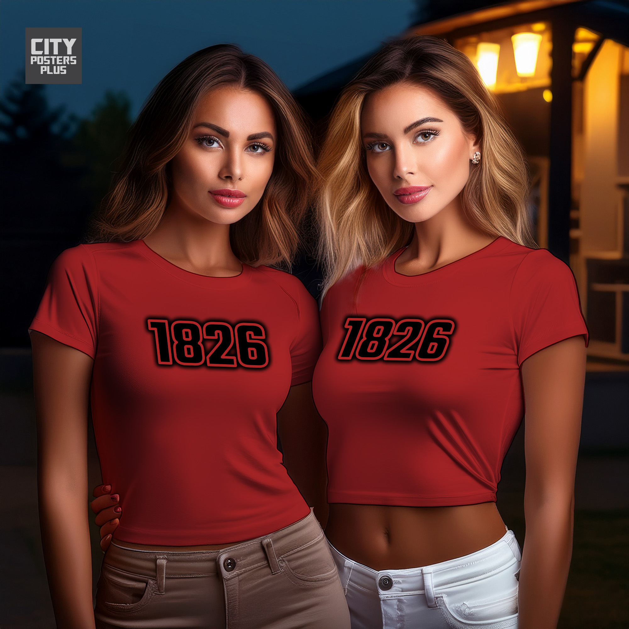 1826 Year Women Crop Top (Red)