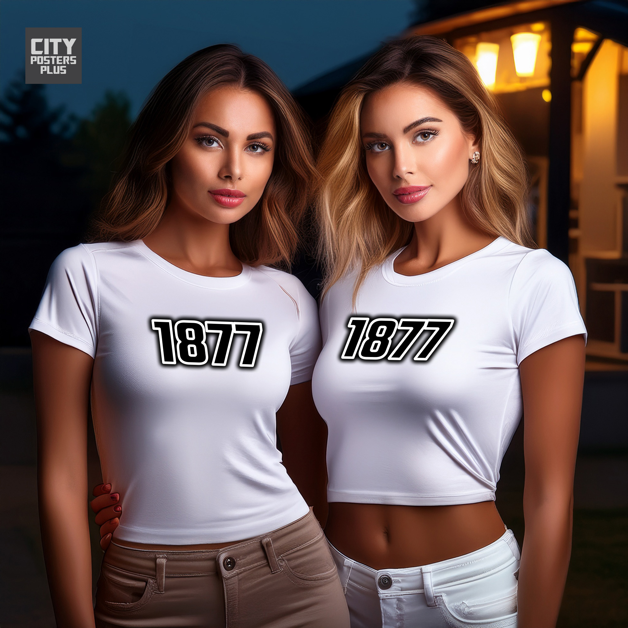 1877 Year Women Crop Top (White)