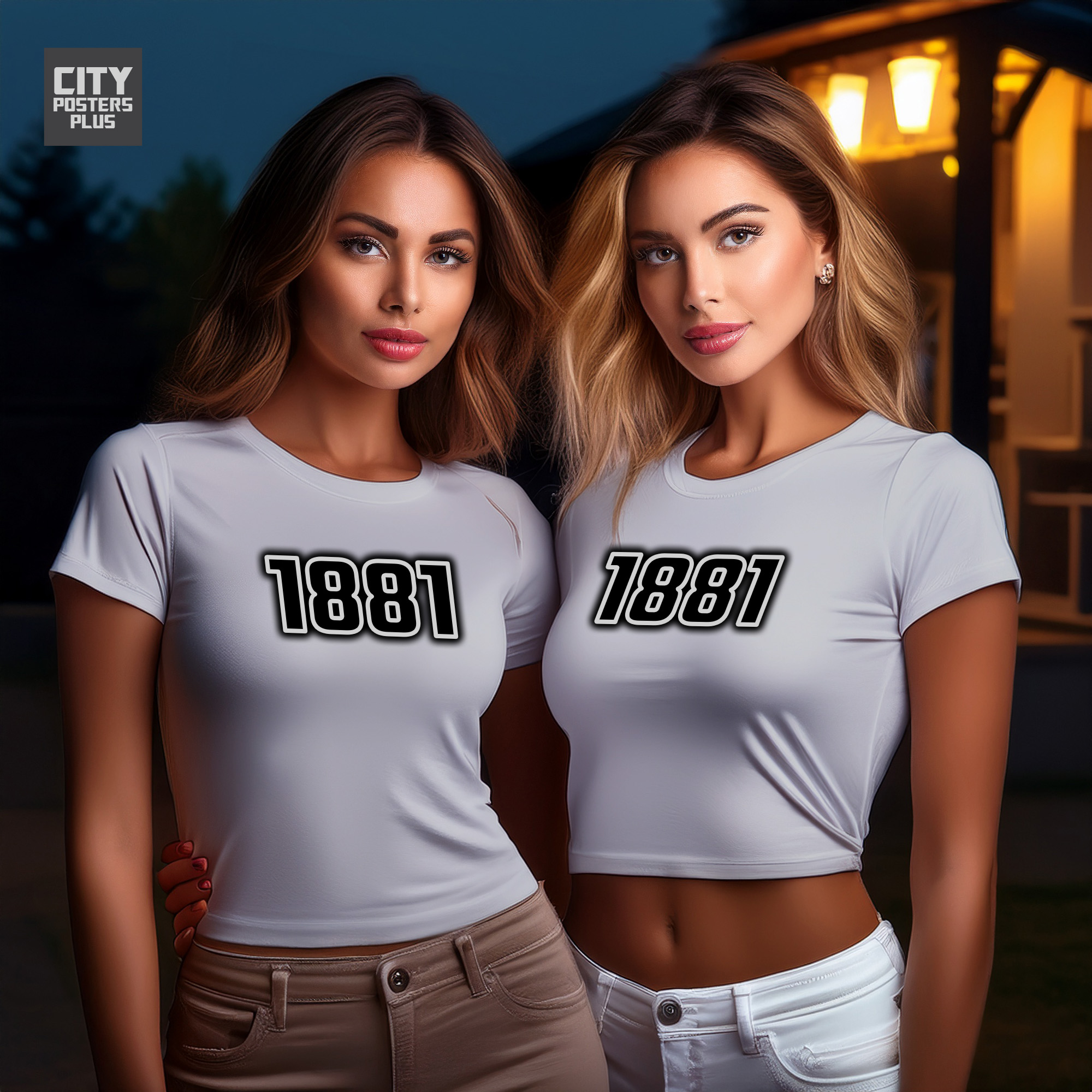 1881 Year Women Crop Top (Melange Grey)