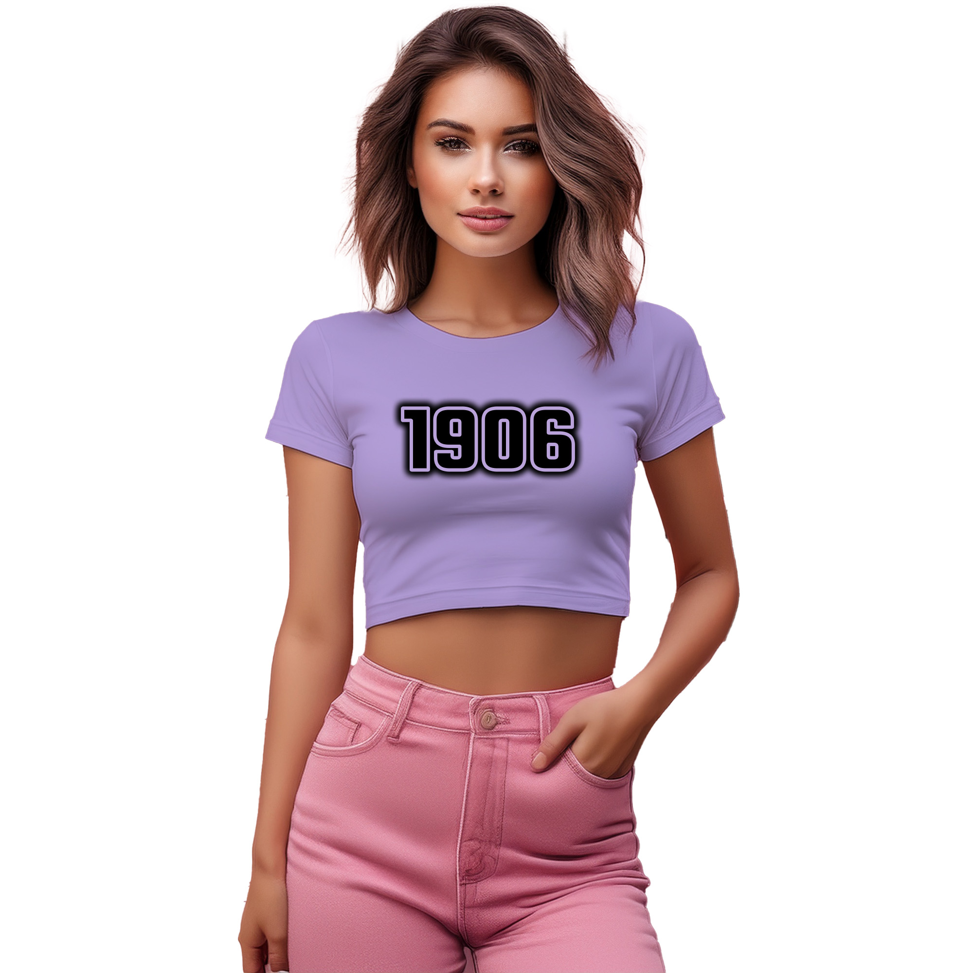 1906 Year Women Crop Top (Iris Lavender) | 360 Fog Plus