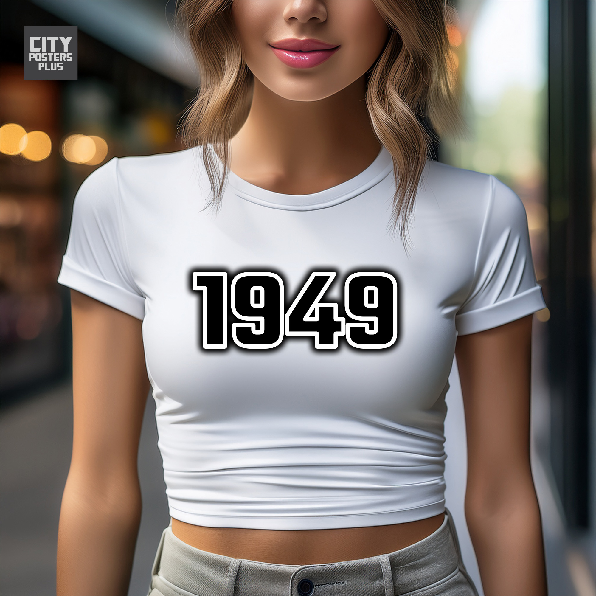 1949 Year Women Crop Top (White)