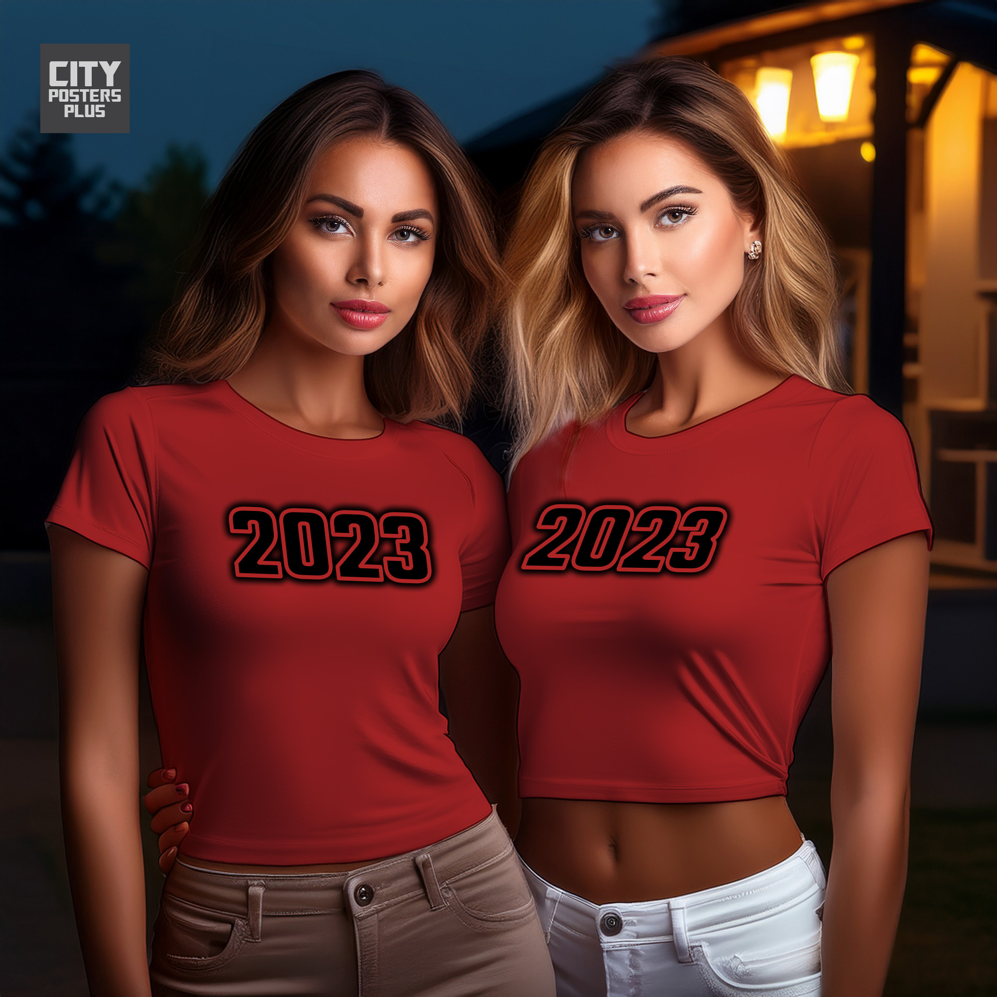 2023 Year Women Crop Top (Red)