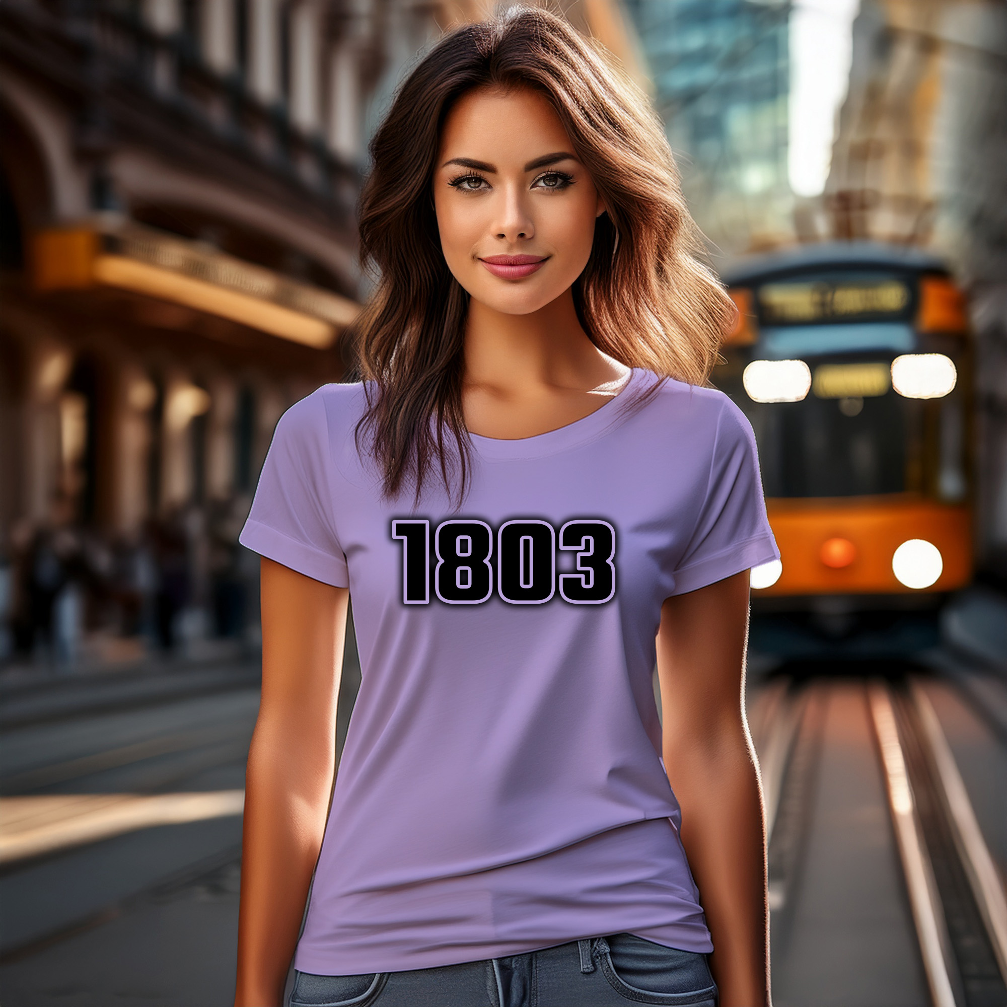1803 Year Women T-Shirt (Iris Lavender)