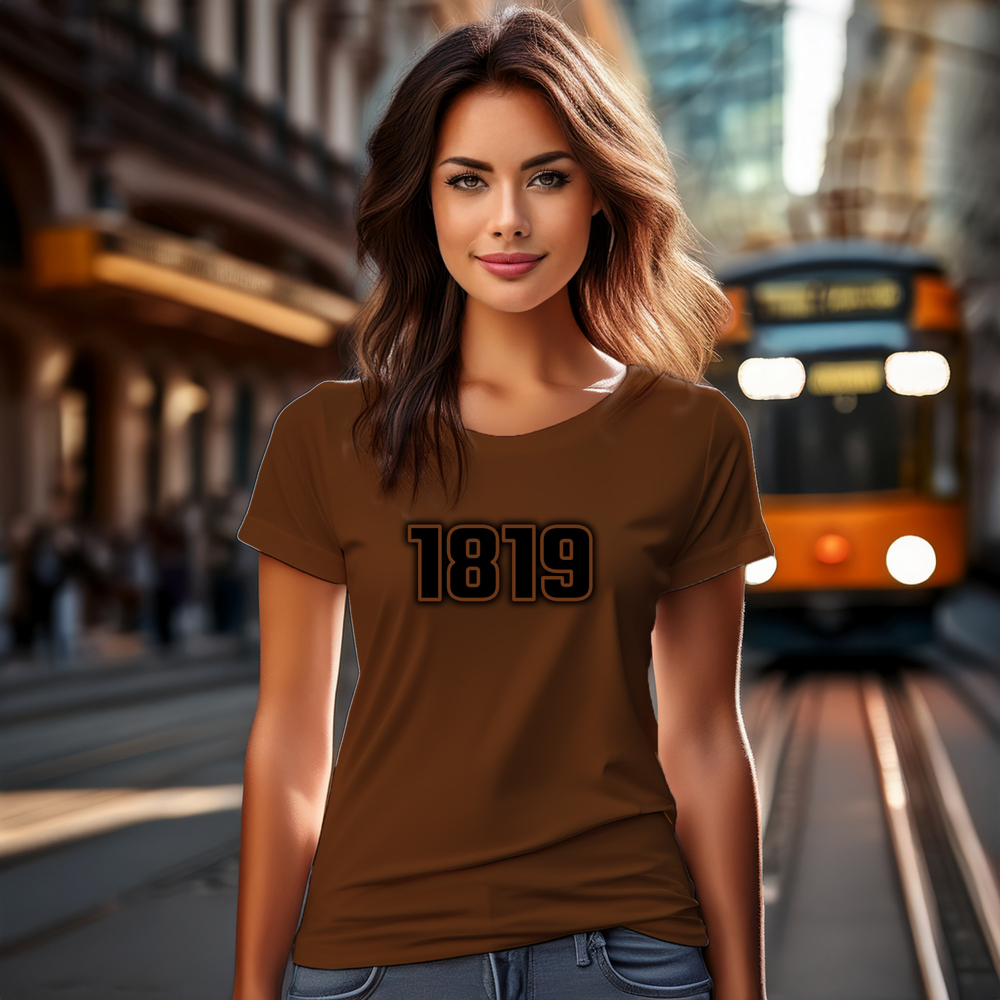 1819 Year Women T-Shirt (Brown)