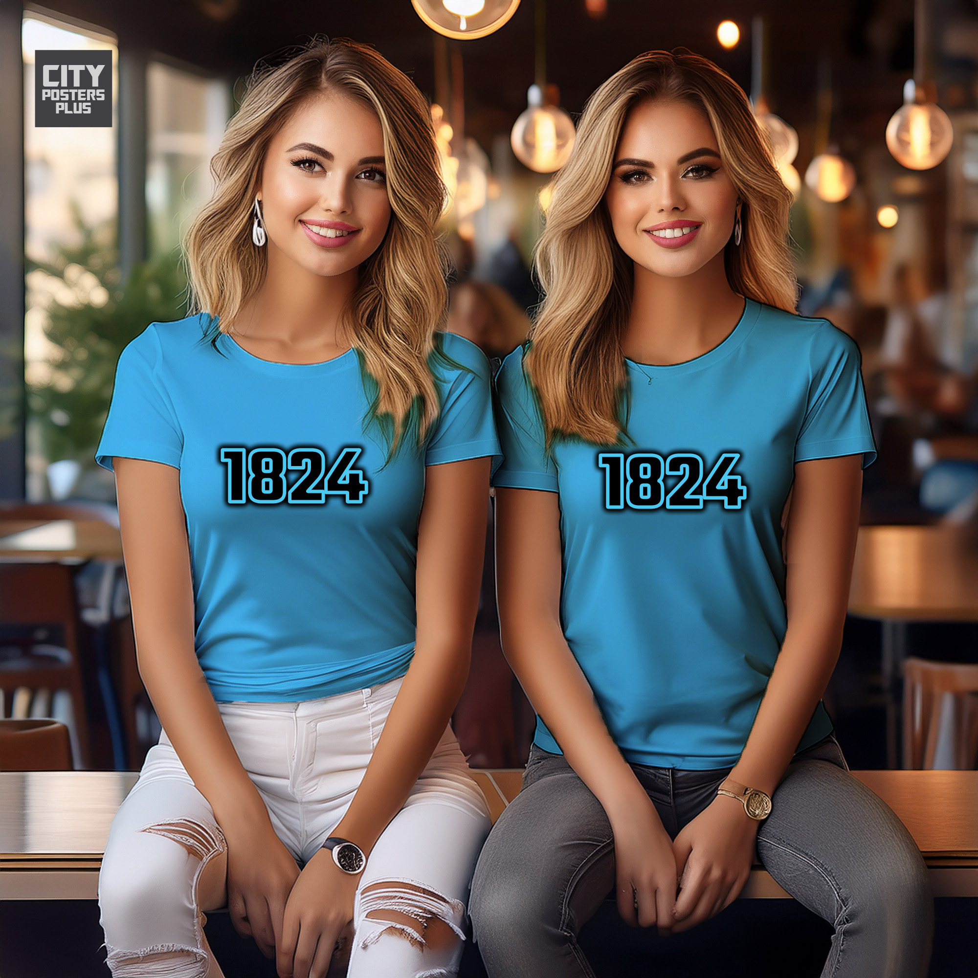 1824 Year Women T-Shirt (Sky Blue)