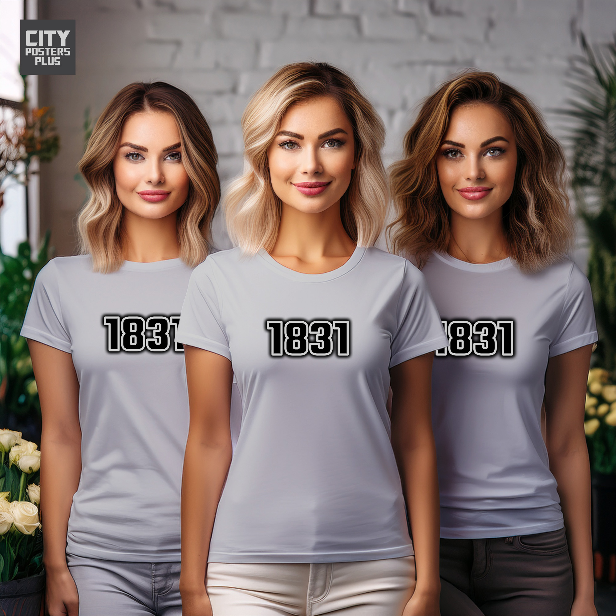 1831 Year Women T-Shirt (Melange Grey)