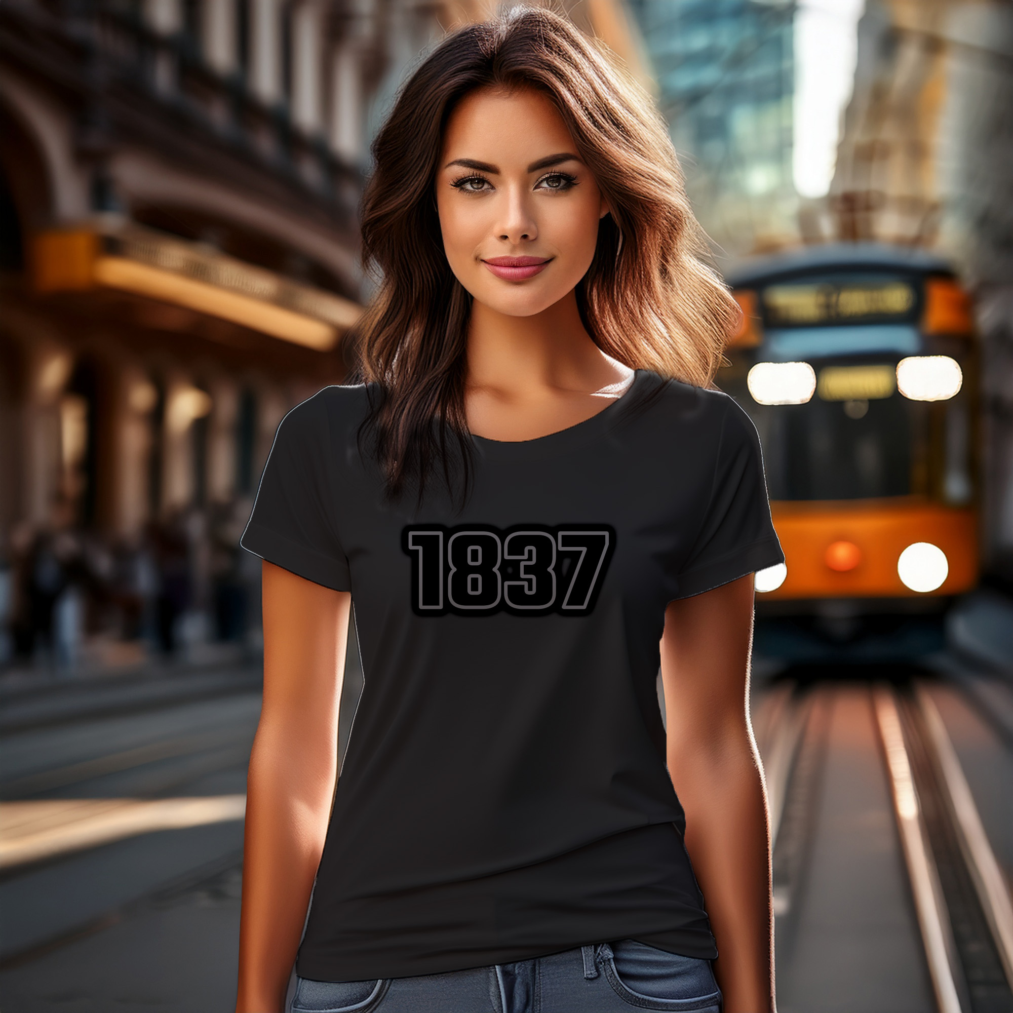 1837 Year Women T-Shirt (Black)
