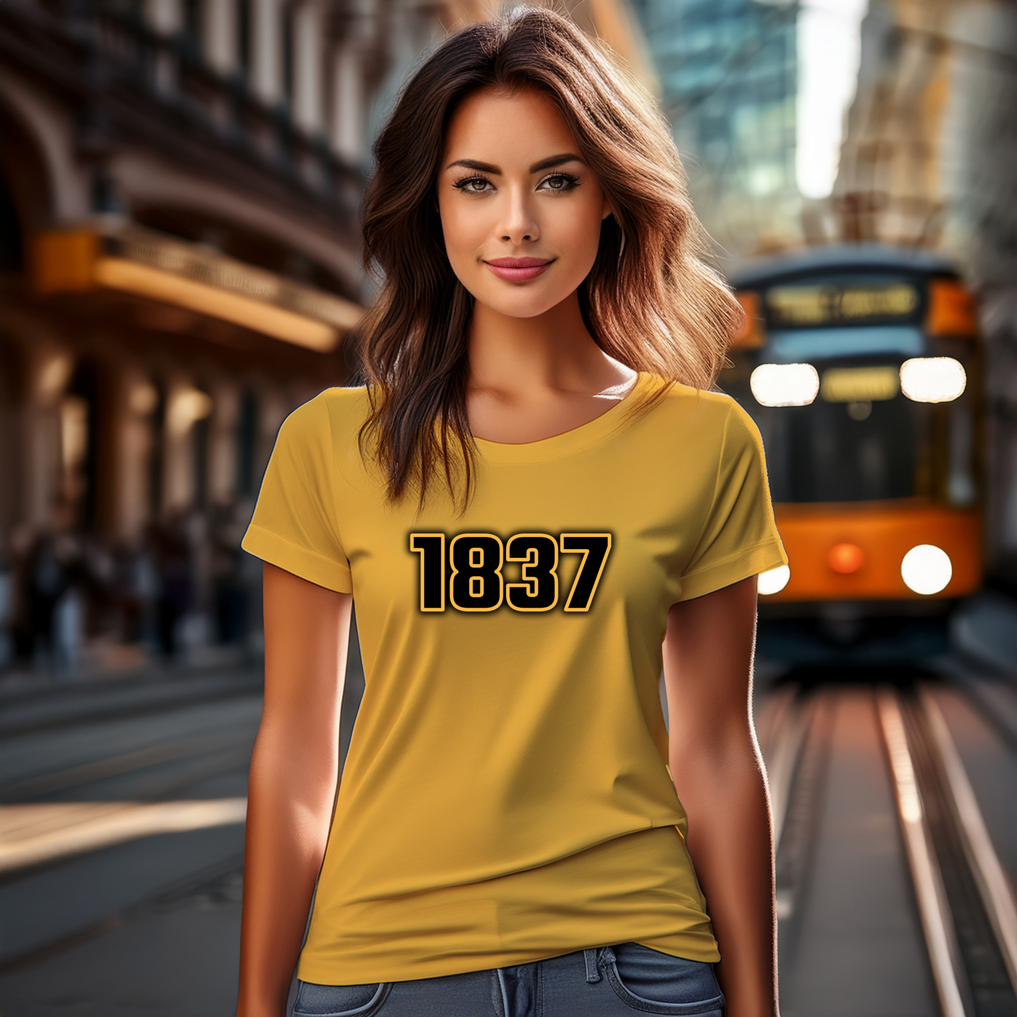1837 Year Women T-Shirt (Golden Yellow)