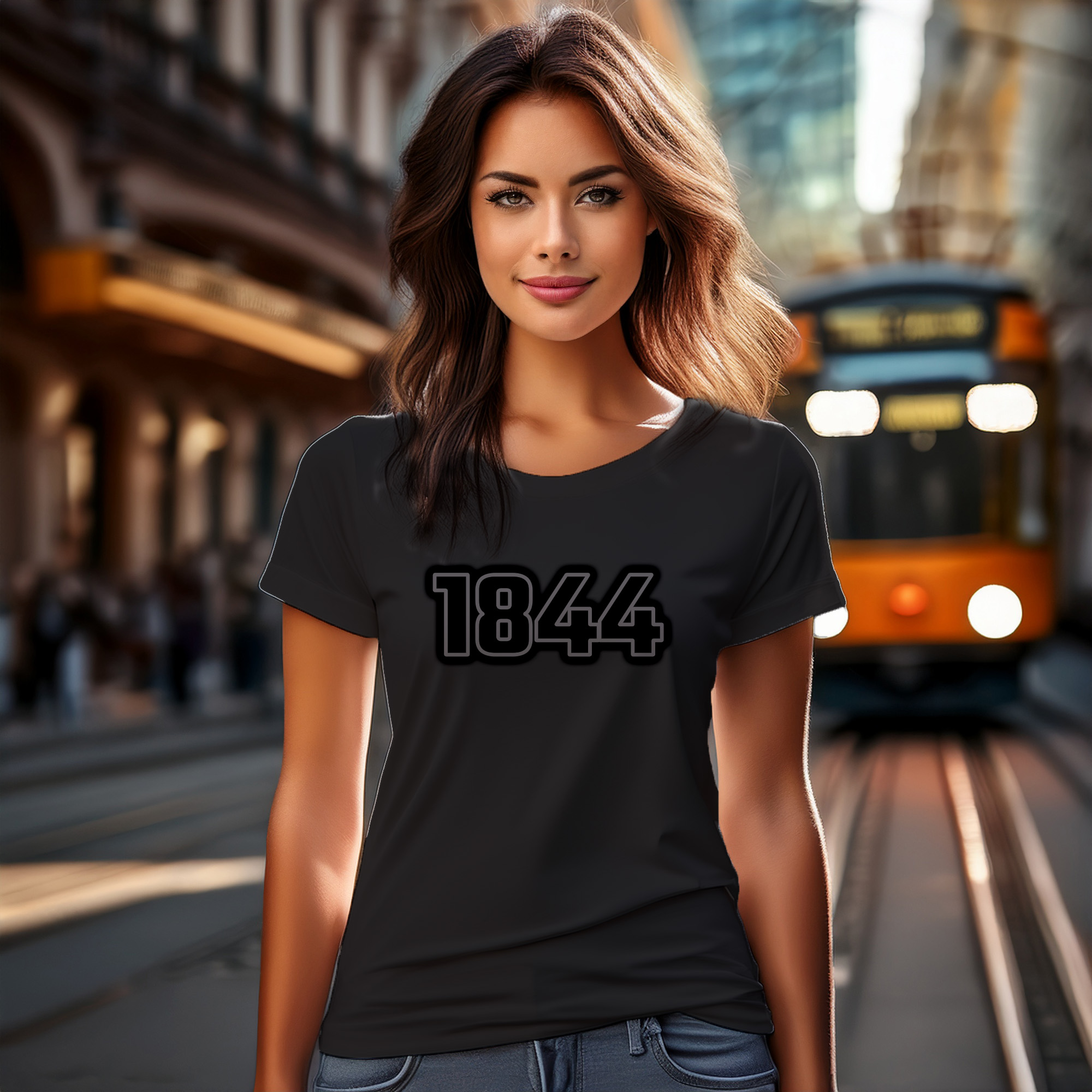 1844 Year Women T-Shirt (Black)