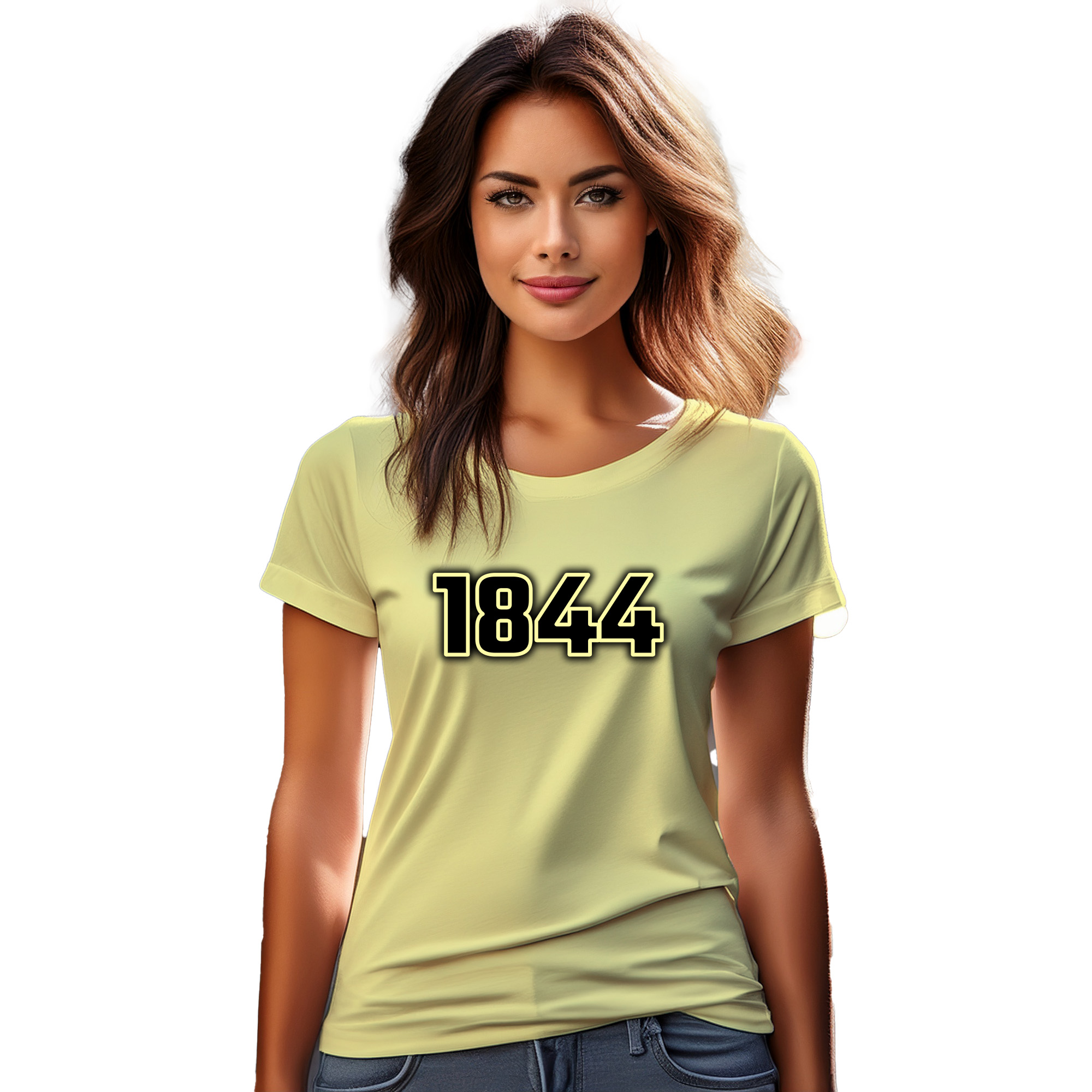 1844 Year Women T-Shirt (Butter Yellow) | 360 Fog Plus