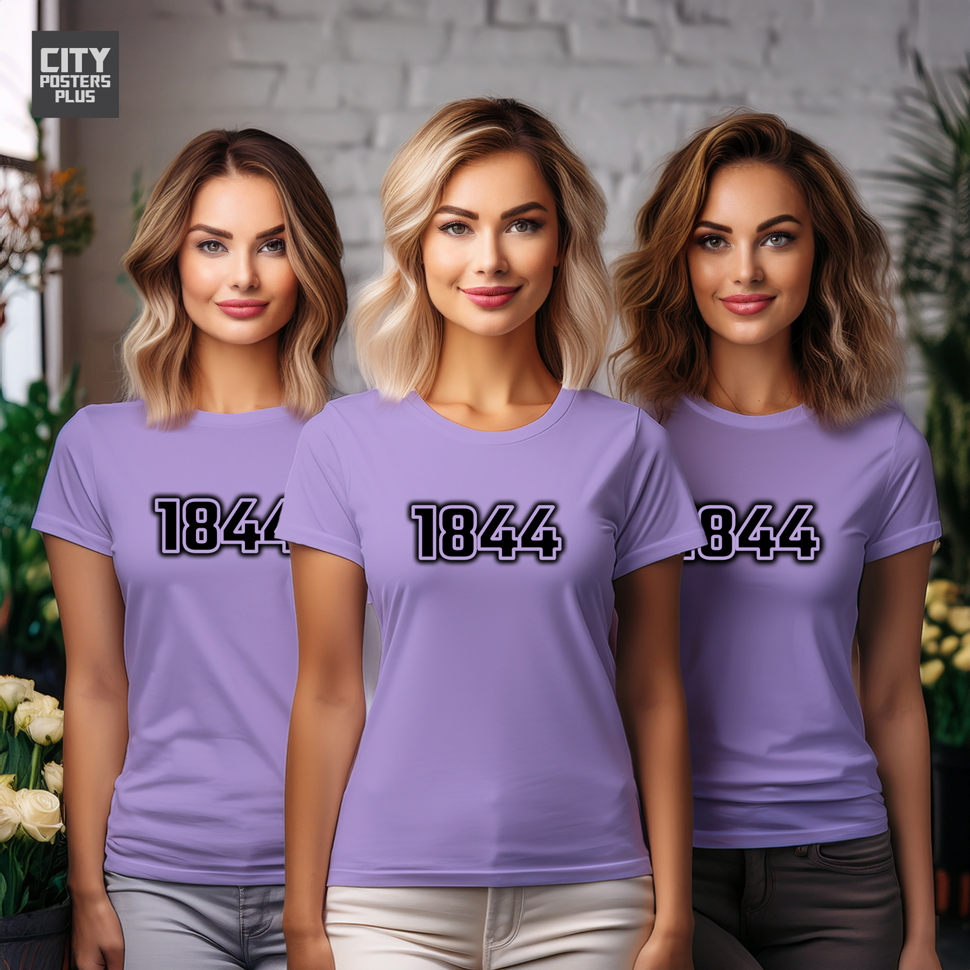 1844 Year Women T-Shirt (Iris Lavender)