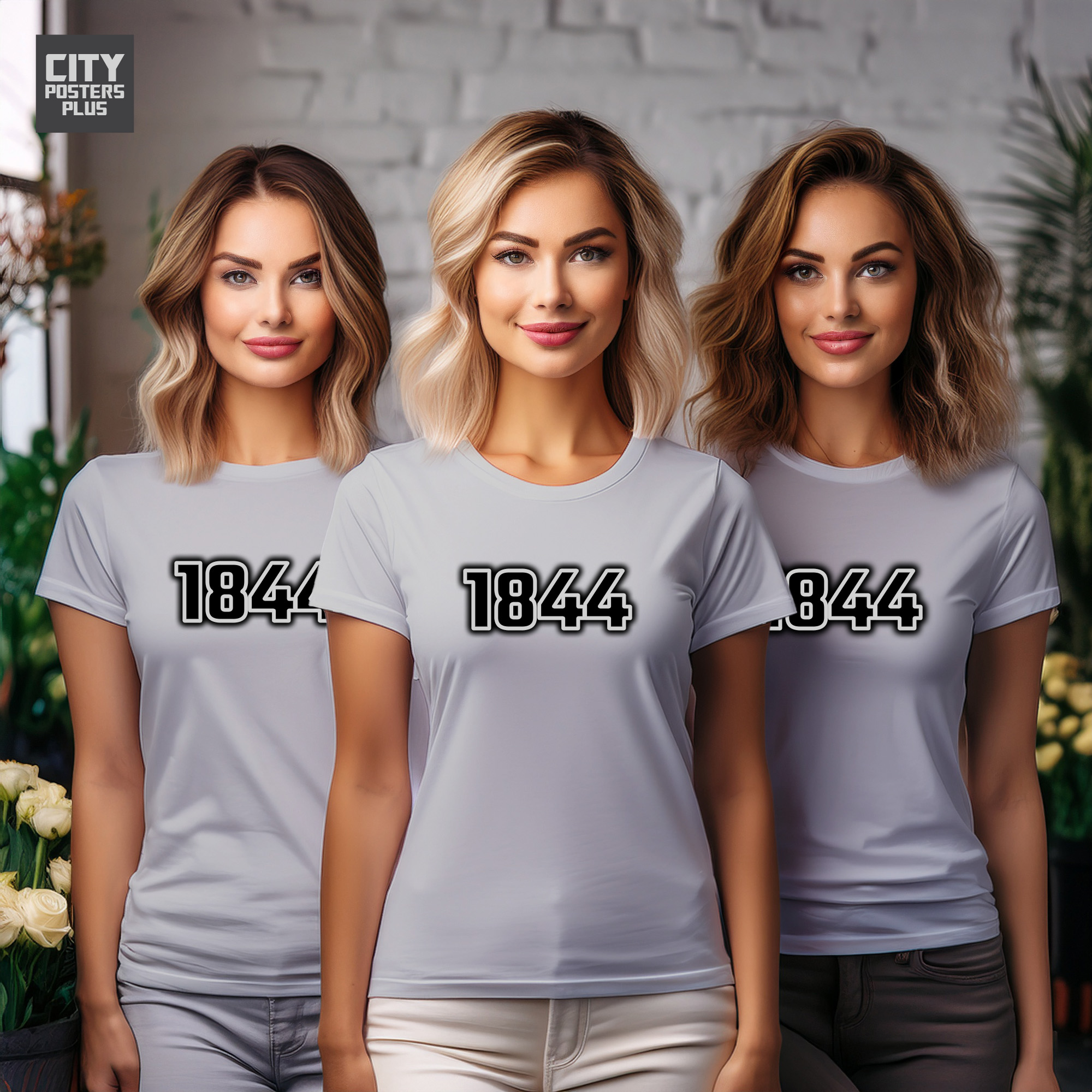 1844 Year Women T-Shirt (Melange Grey)