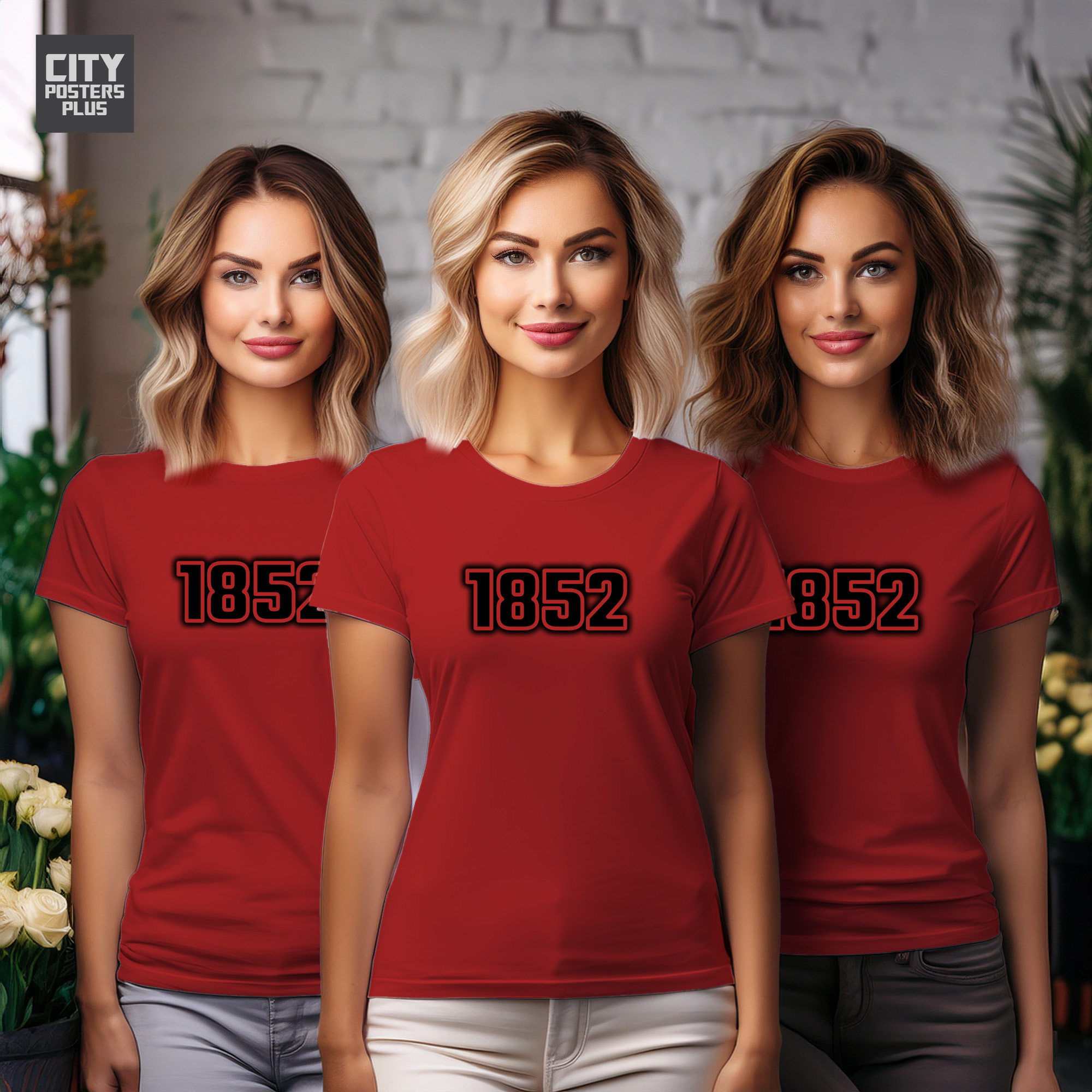 1852 Year Women T-Shirt (Red)
