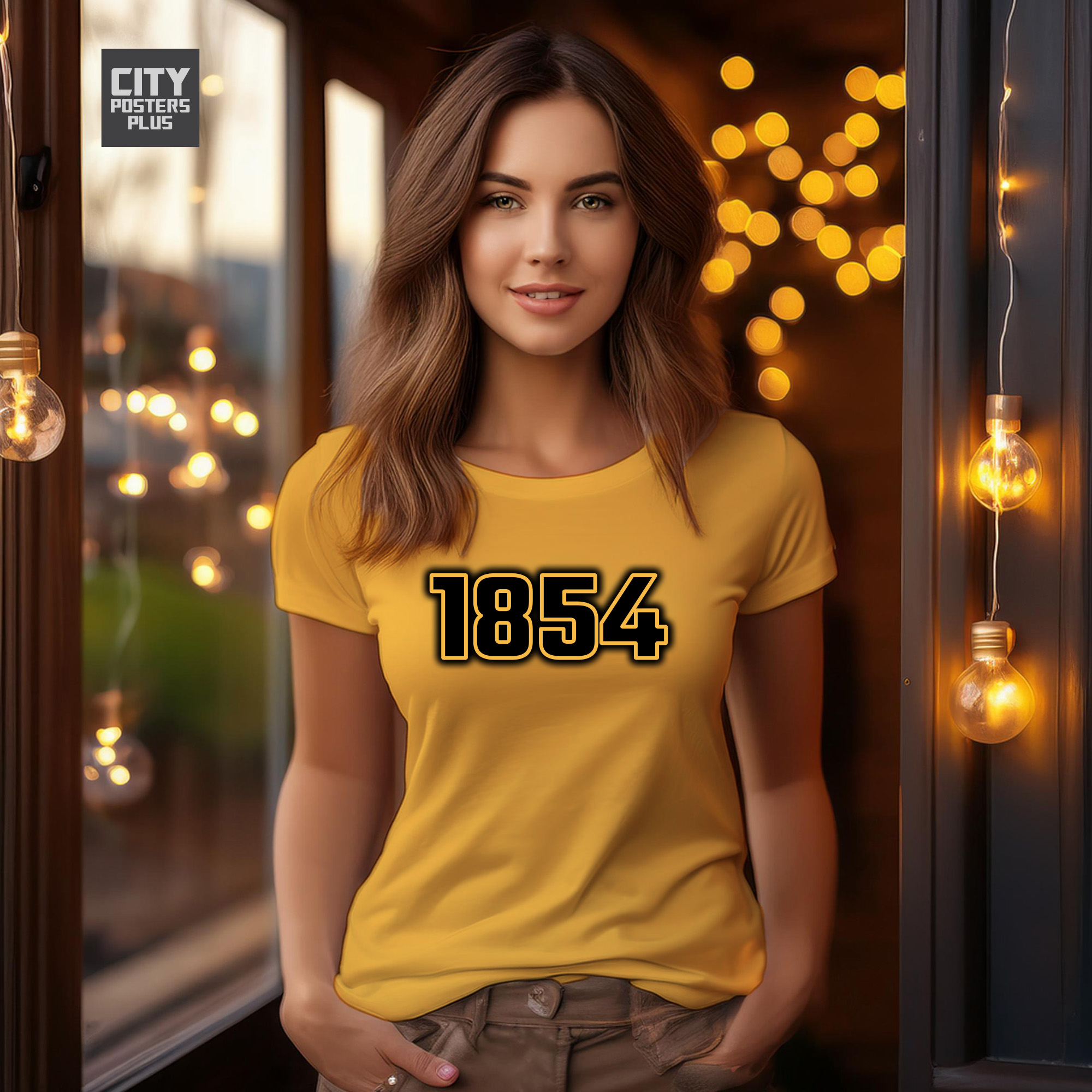1854 Year Women T-Shirt (Golden Yellow)
