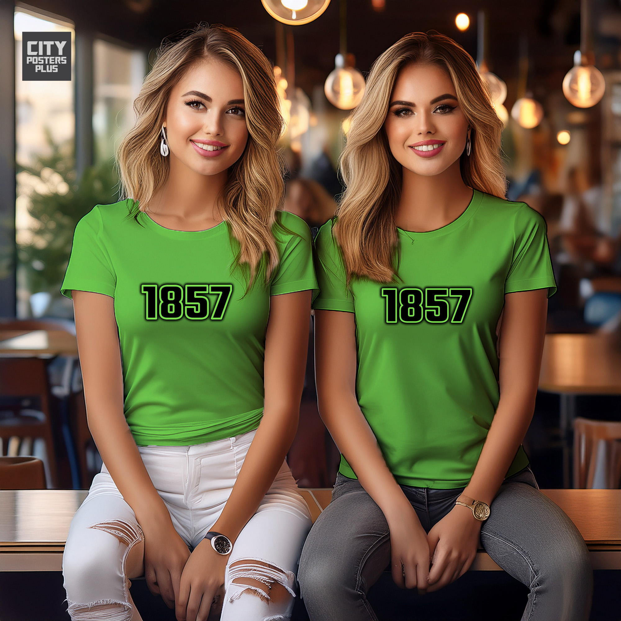 1857 Year Women T-Shirt (Liril Green)