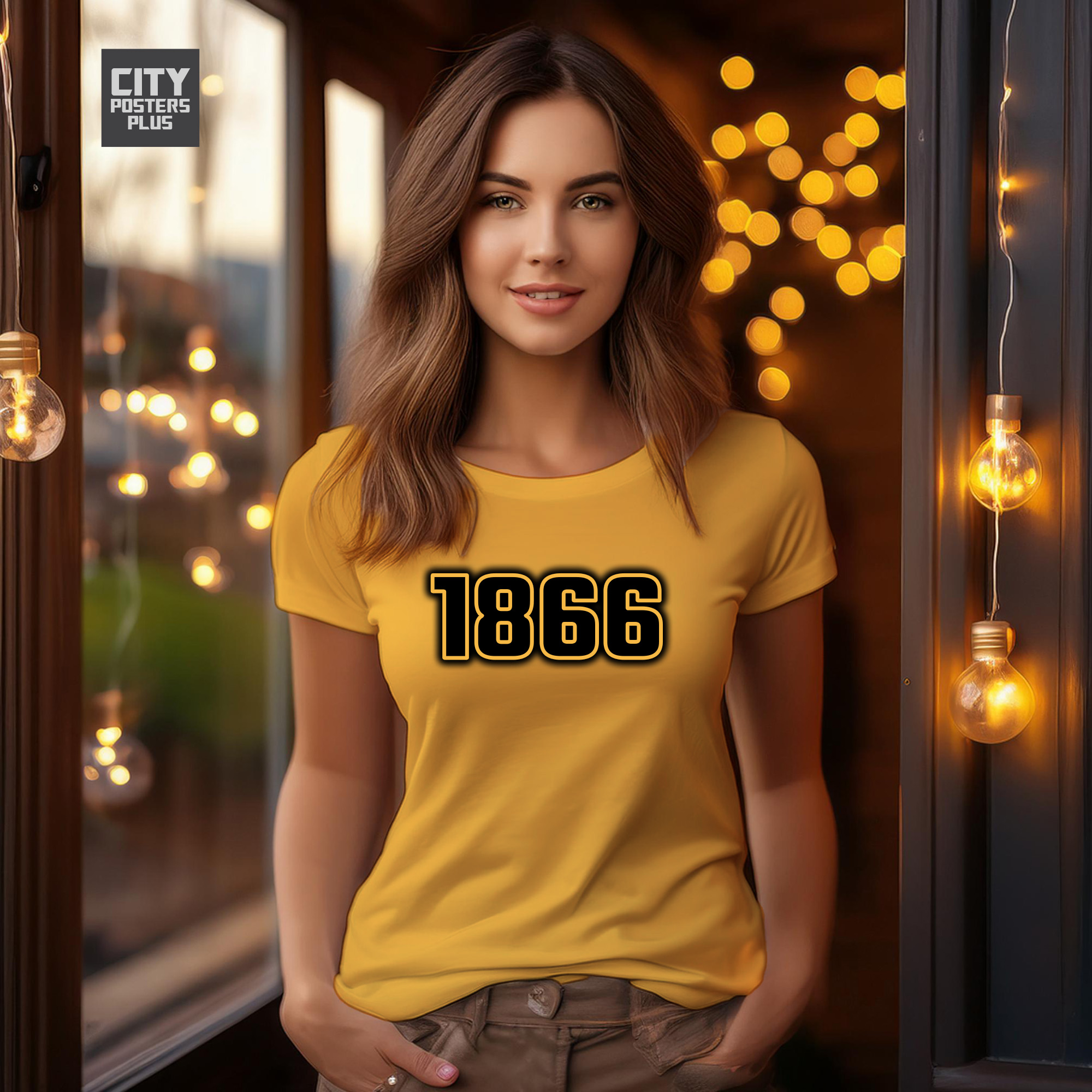 1866 Year Women T-Shirt (Golden Yellow)