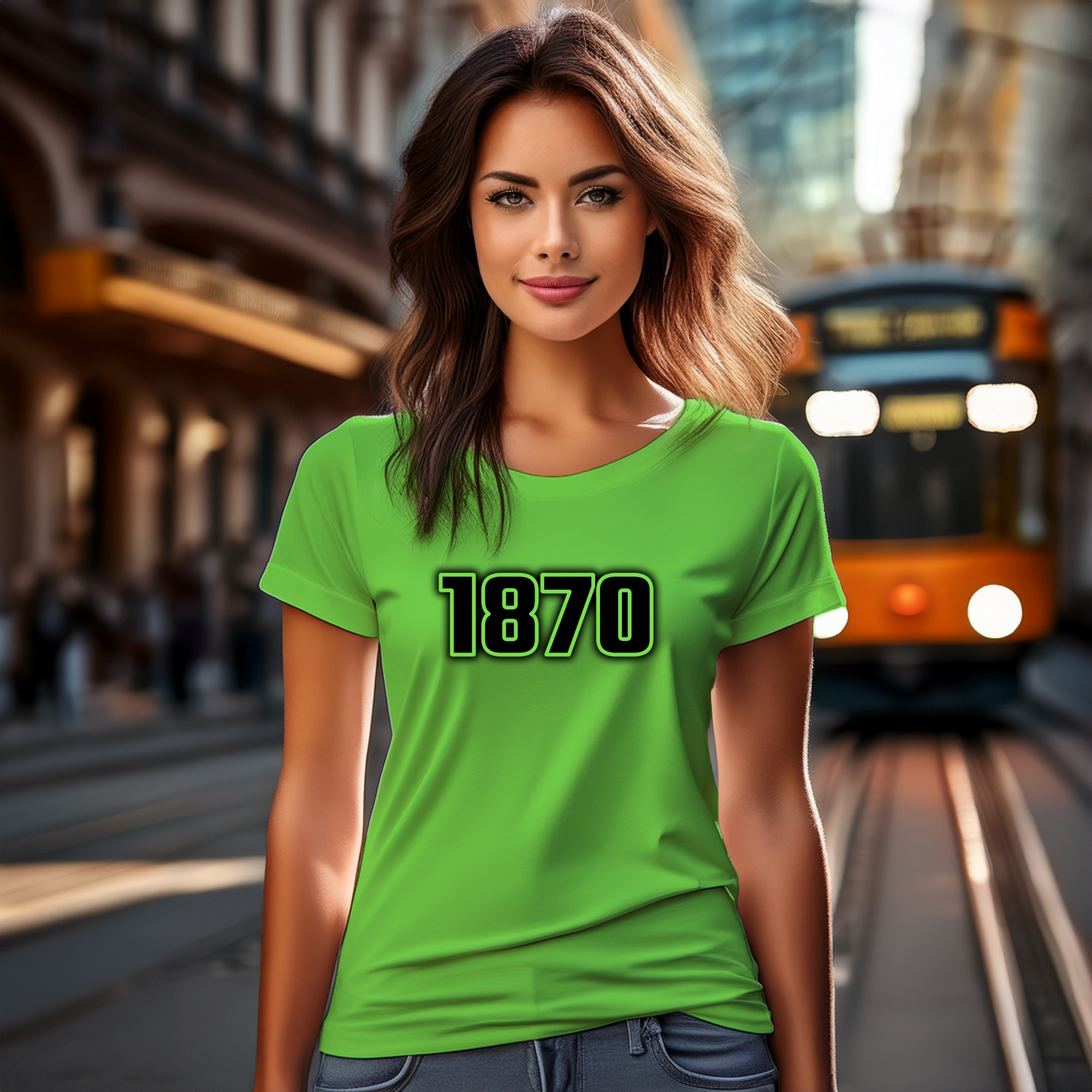 1870 Year Women T-Shirt (Liril Green)