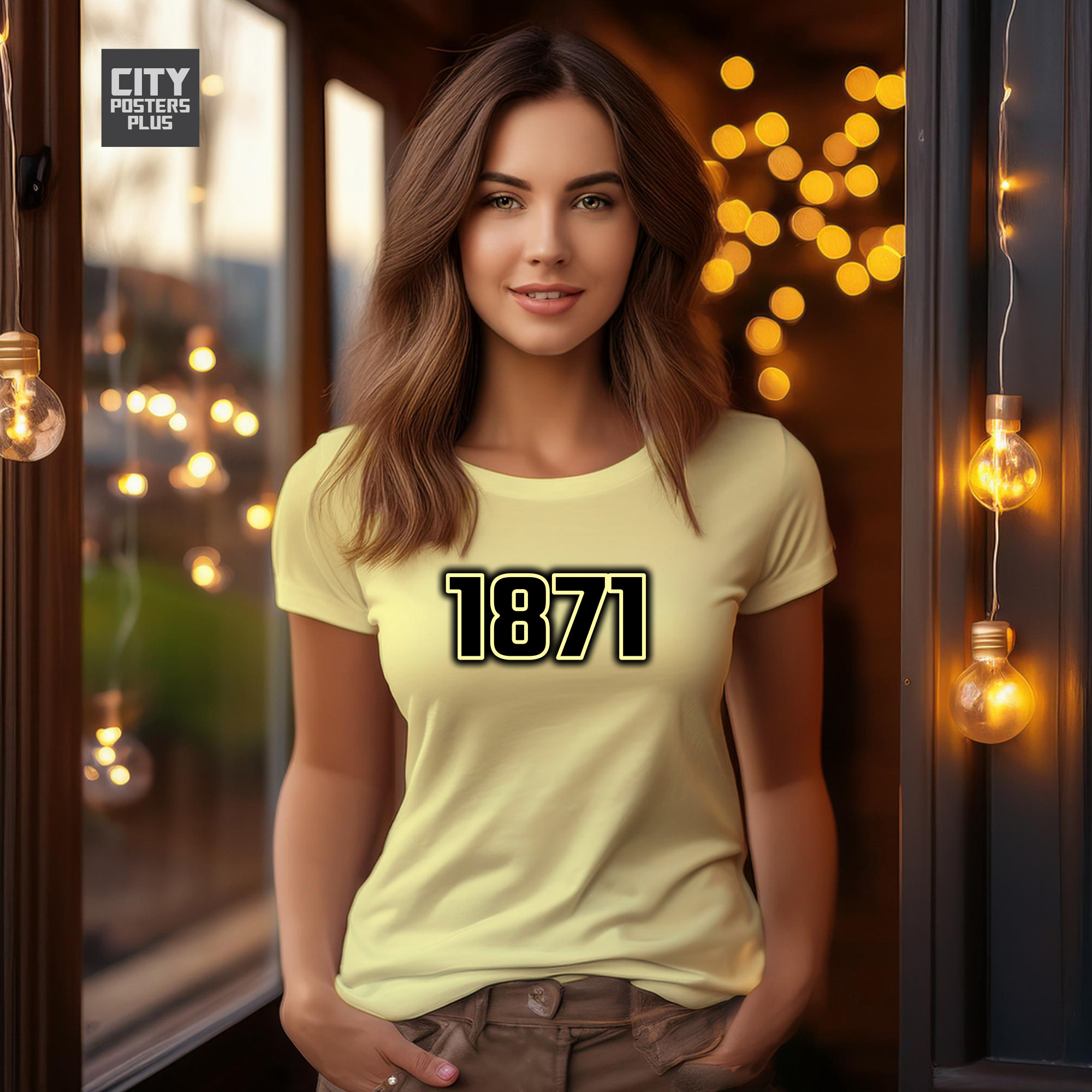 1871 Year Women T-Shirt (Butter Yellow)