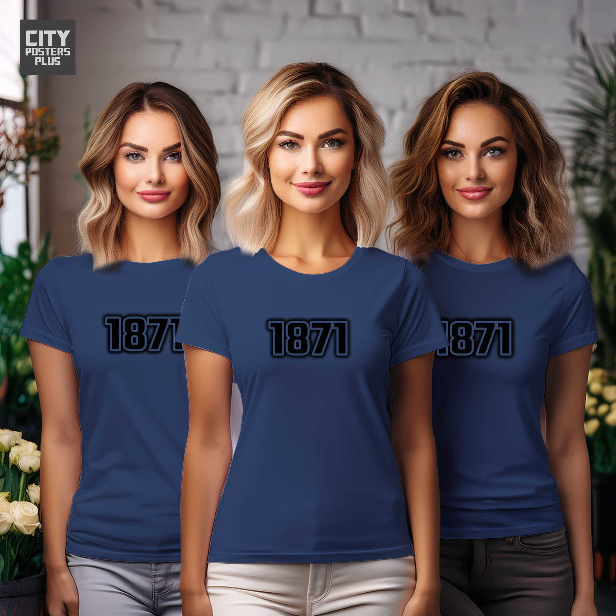 1871 Year Women T-Shirt (Navy Blue)