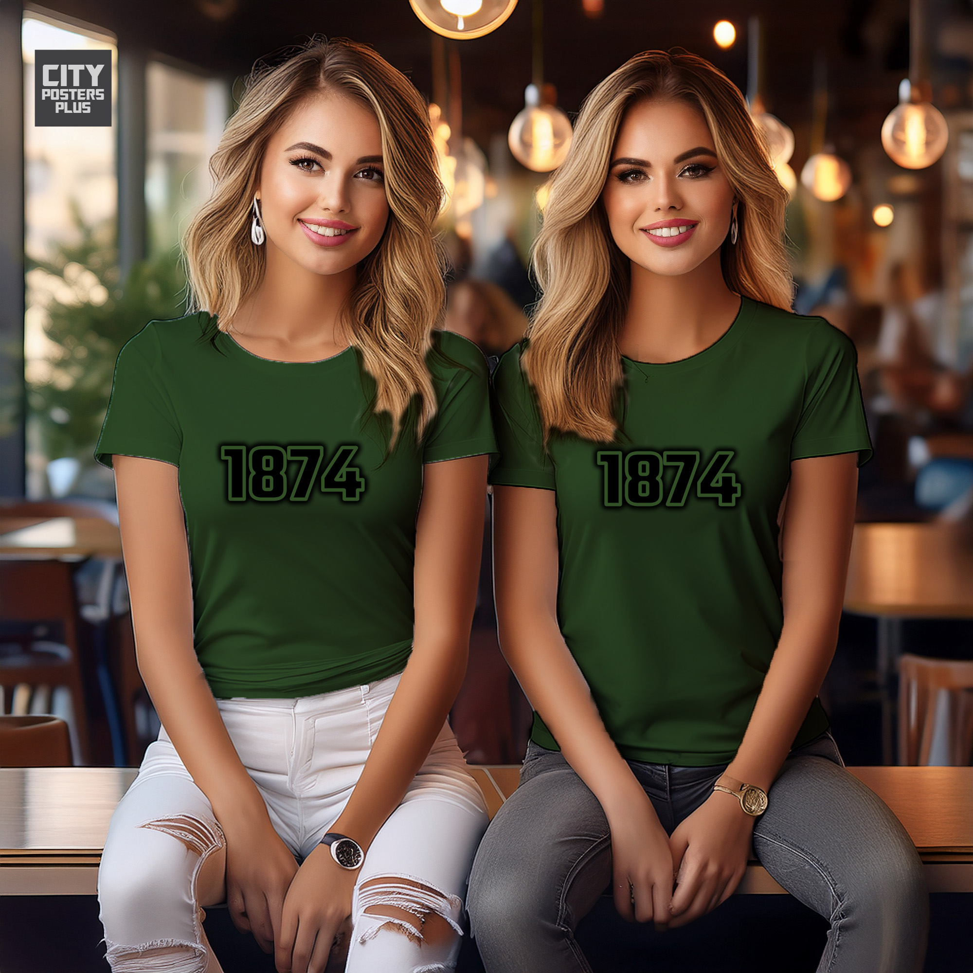 1874 Year Women T-Shirt (Olive Green)