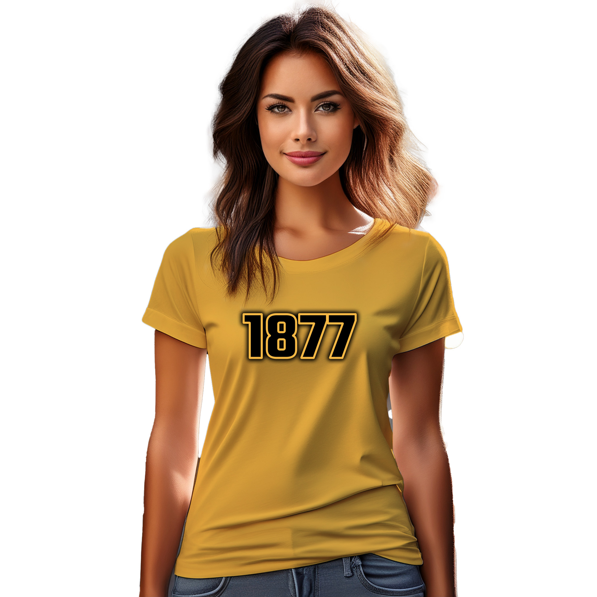 1877 Year Women T-Shirt (Golden Yellow) | 360 Fog Plus