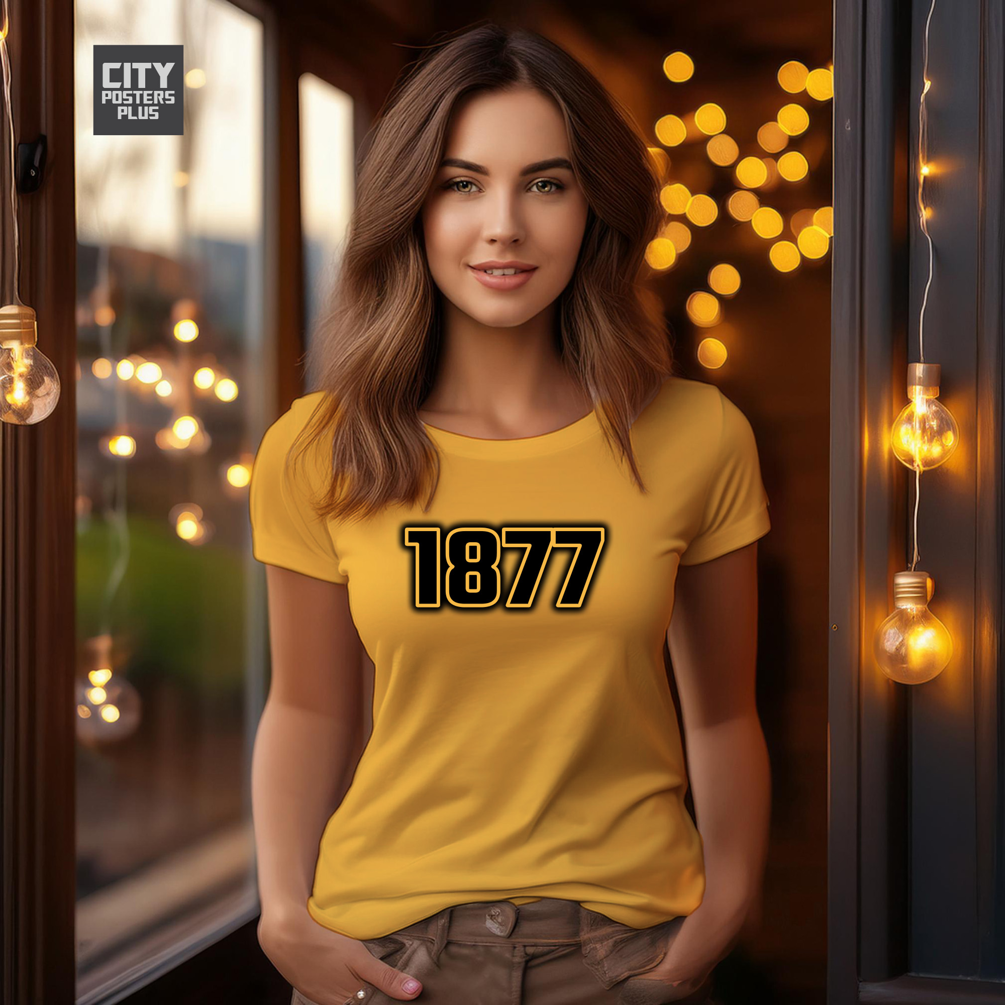 1877 Year Women T-Shirt (Golden Yellow)