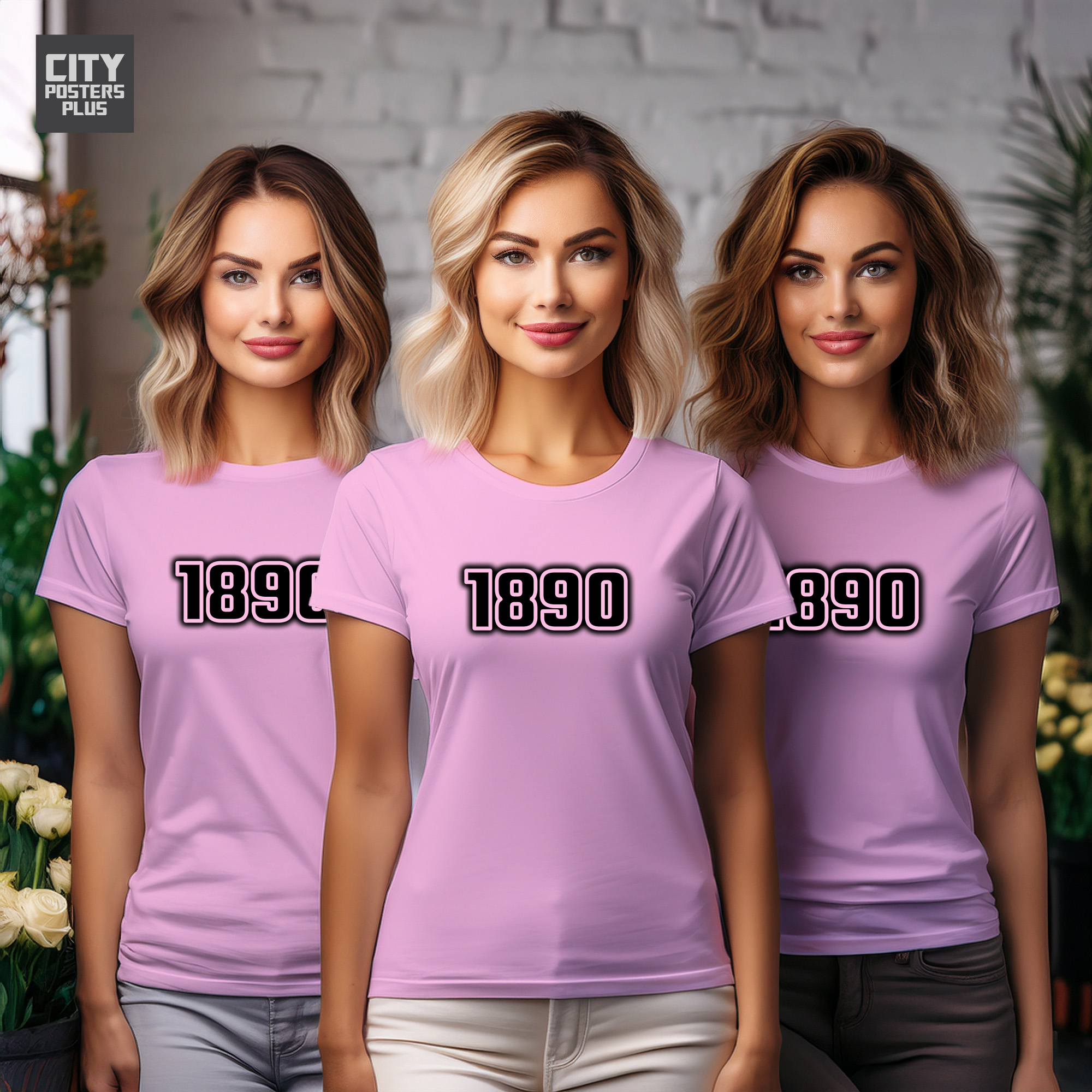 1890 Year Women T-Shirt (Light Pink)