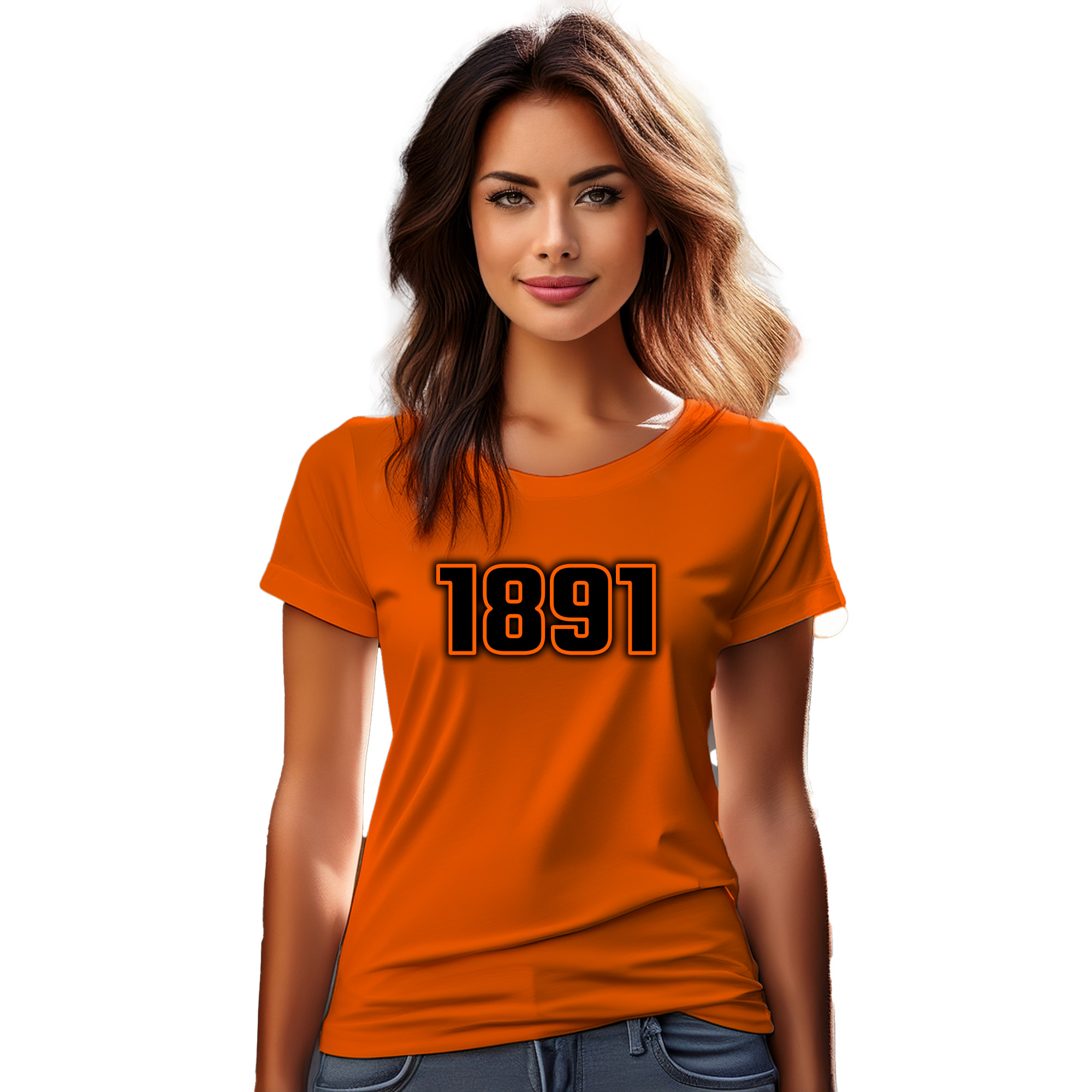 1891 Year Women T-Shirt (Orange) | 360 Fog Plus