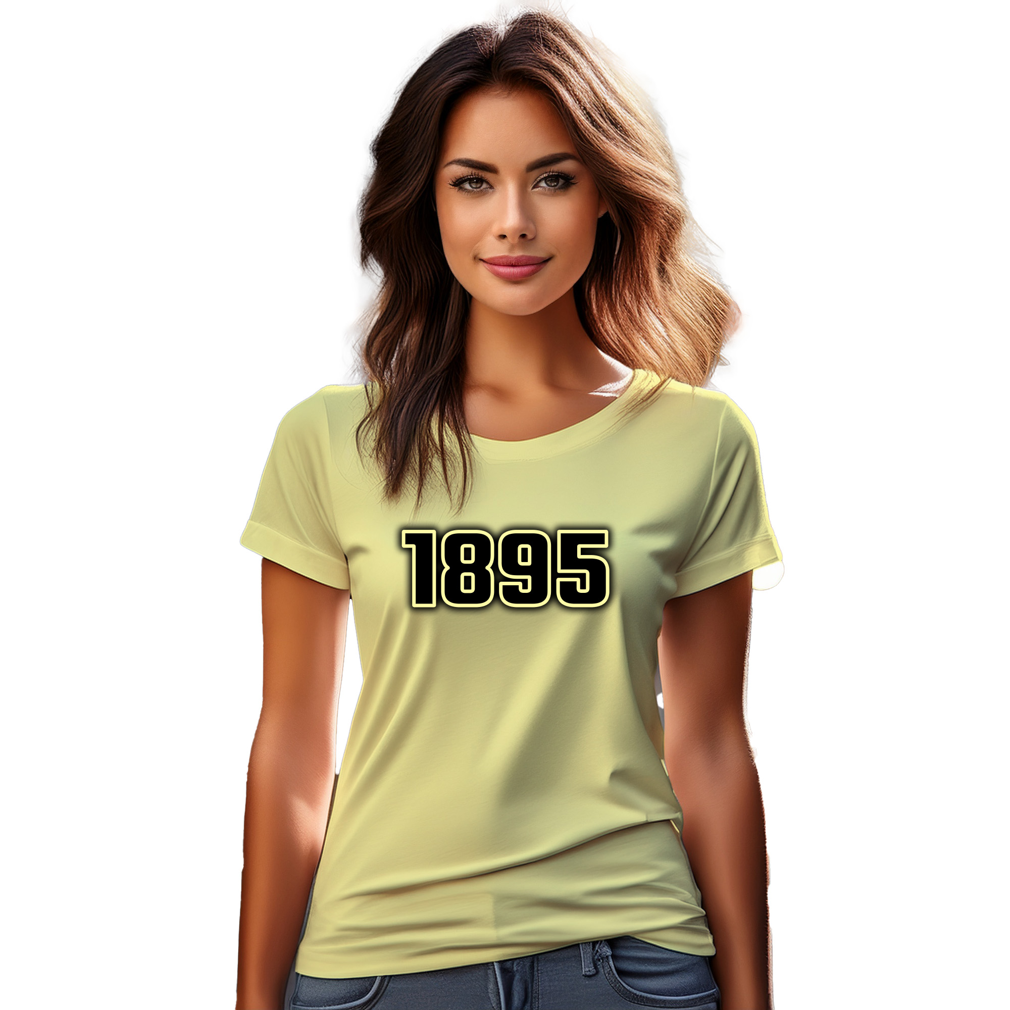 1895 Year Women T-Shirt (Butter Yellow) | 360 Fog Plus