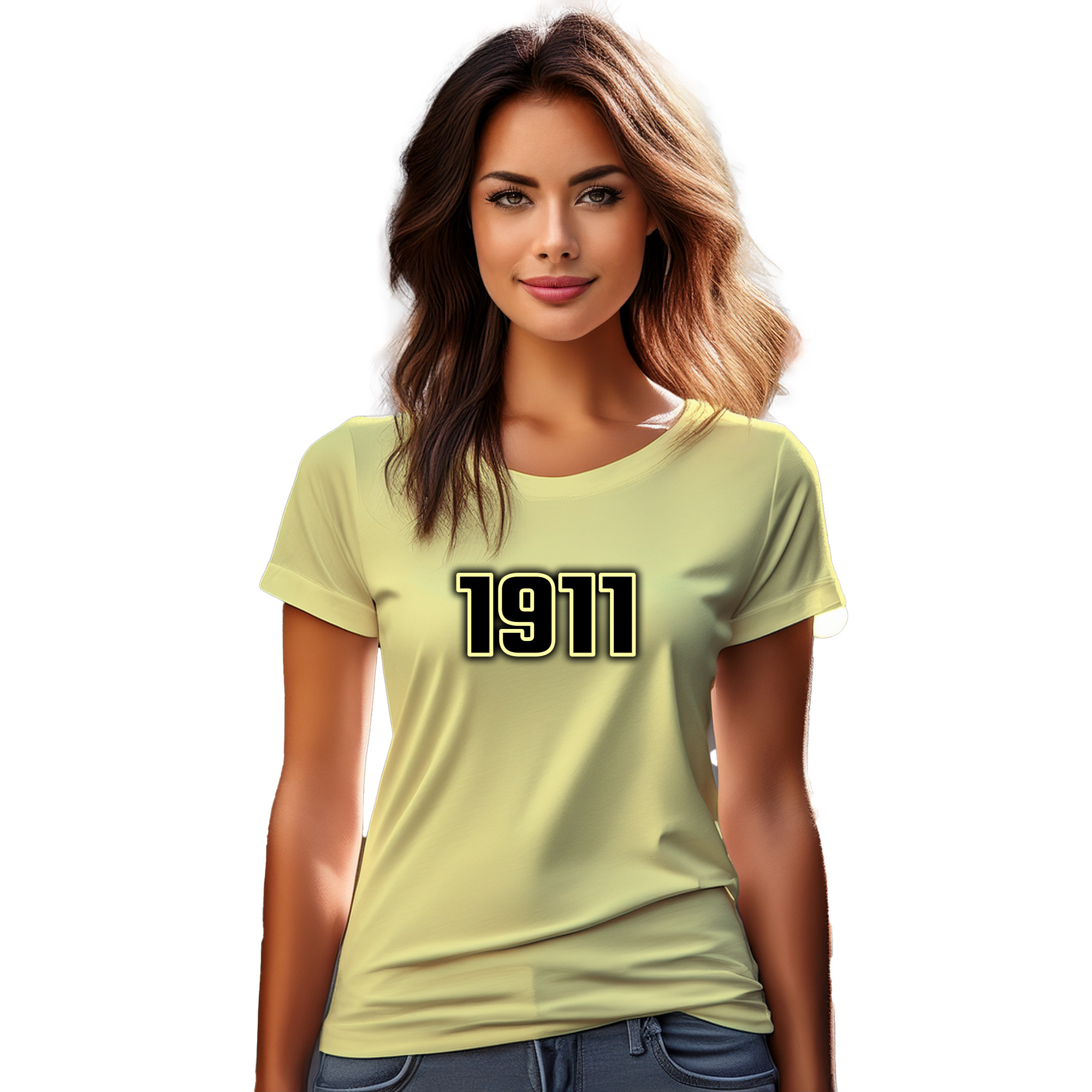 1911 Year Women T-Shirt (Butter Yellow) | 360 Fog Plus