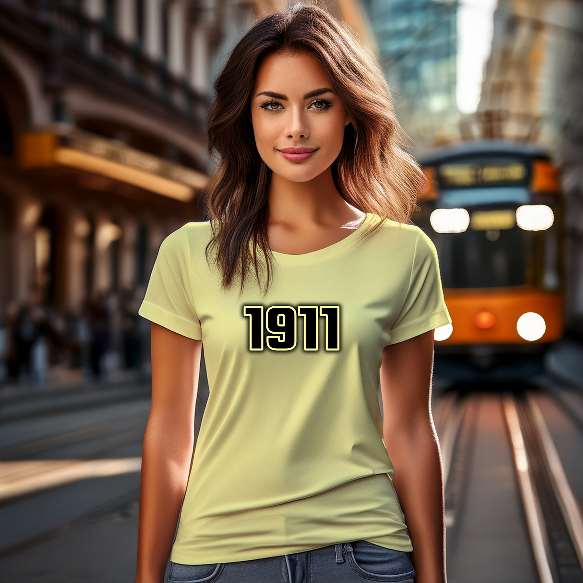 1911 Year Women T-Shirt (Butter Yellow)
