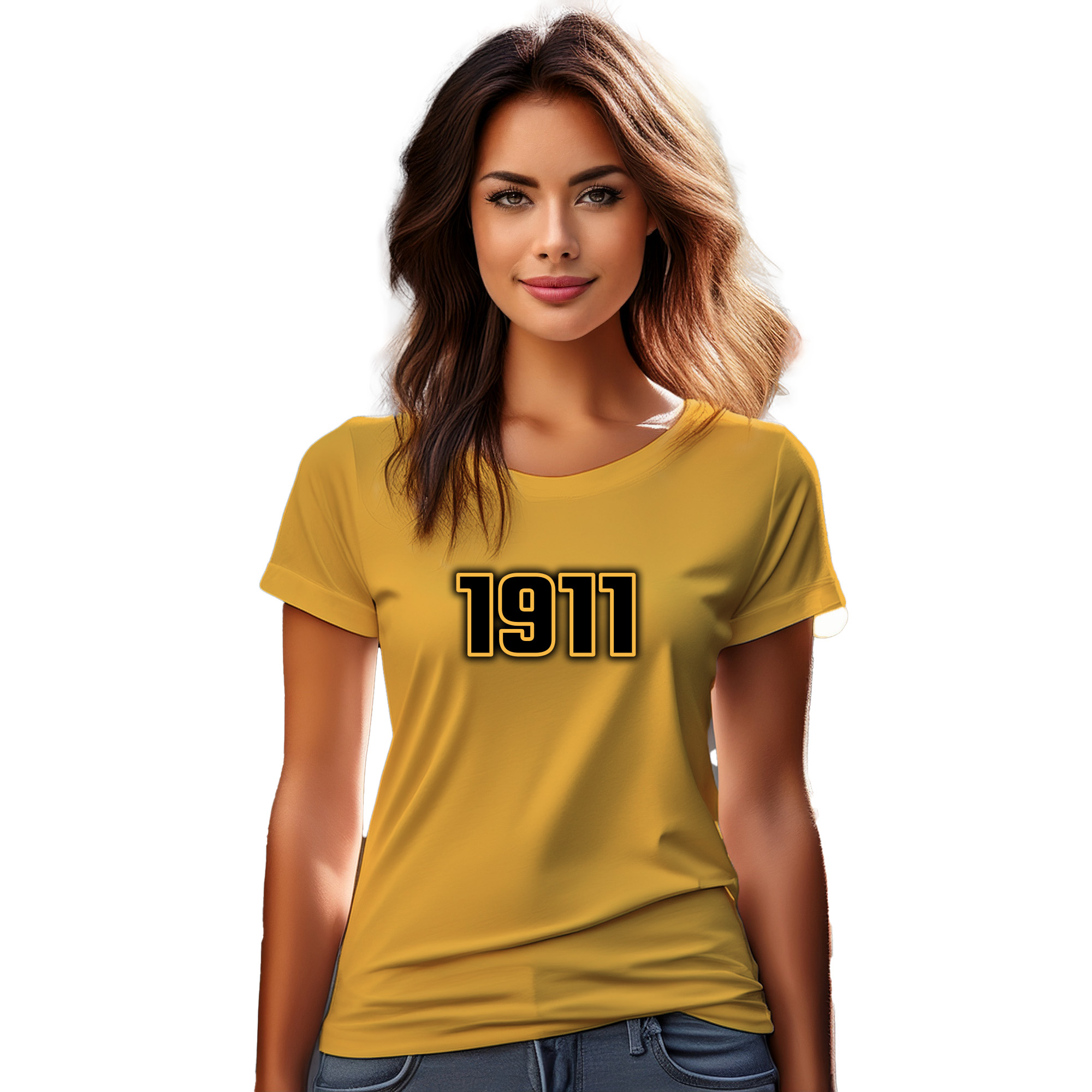 1911 Year Women T-Shirt (Golden Yellow) | 360 Fog Plus