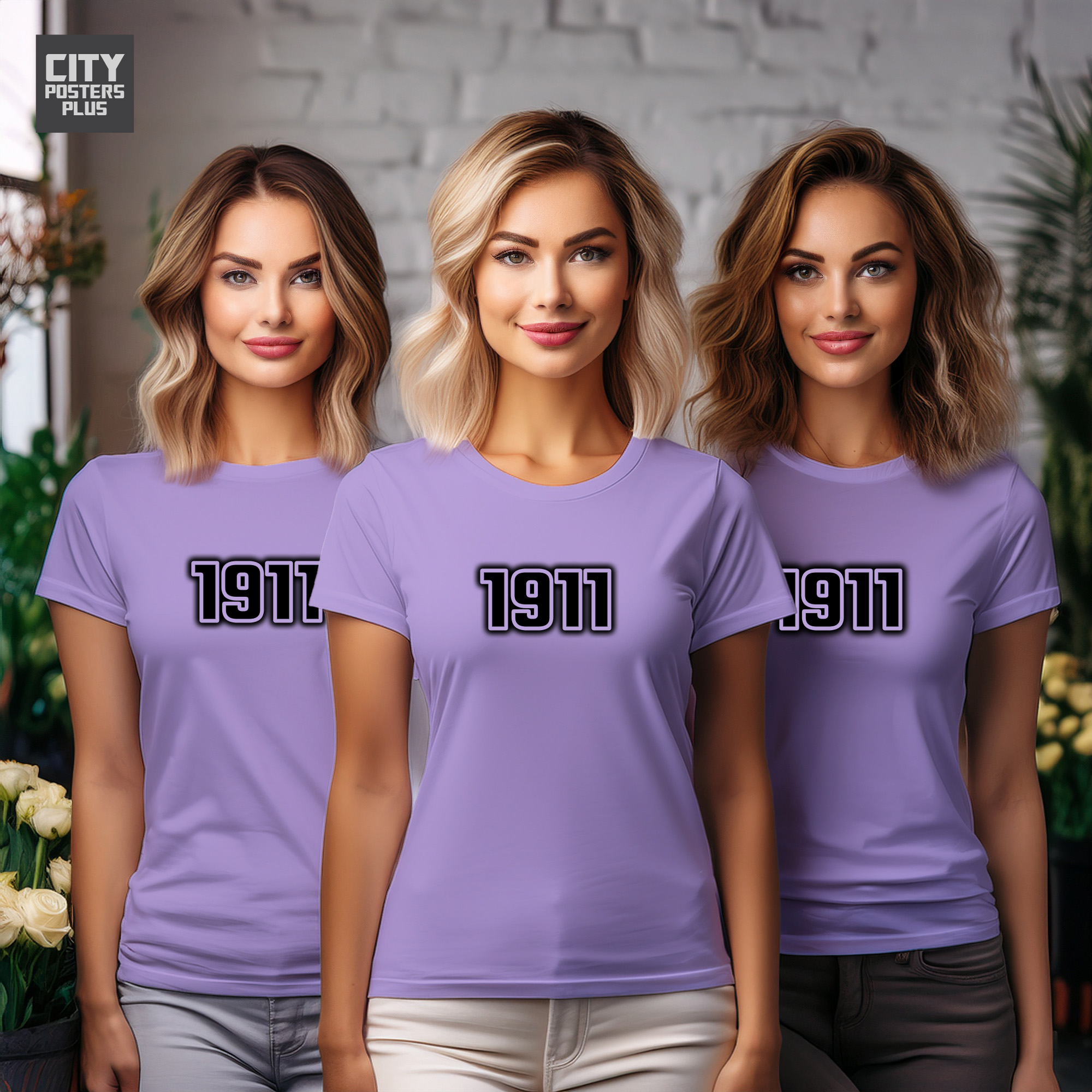 1911 Year Women T-Shirt (Iris Lavender)