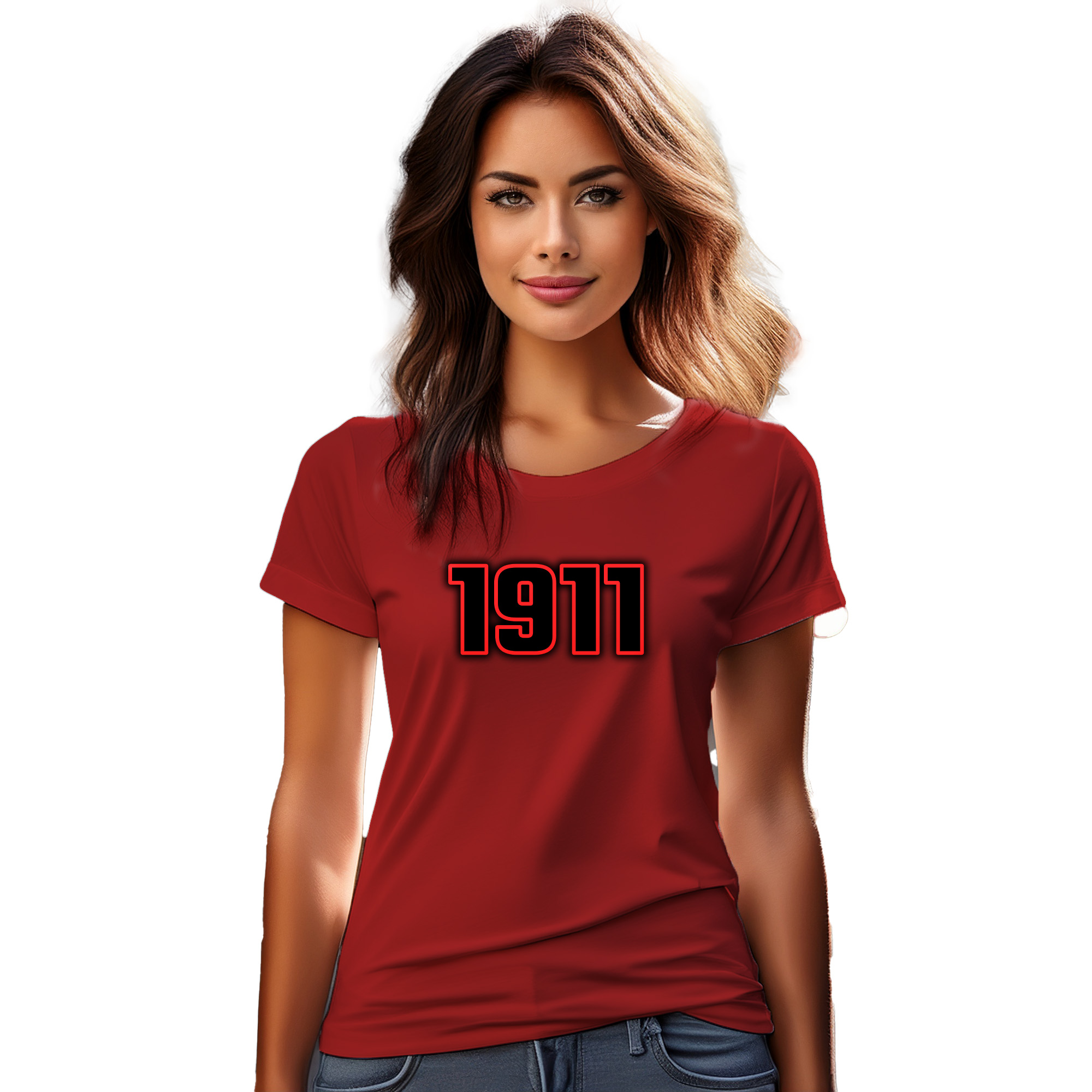 1911 Year Women T-Shirt (Red) | 360 Fog Plus