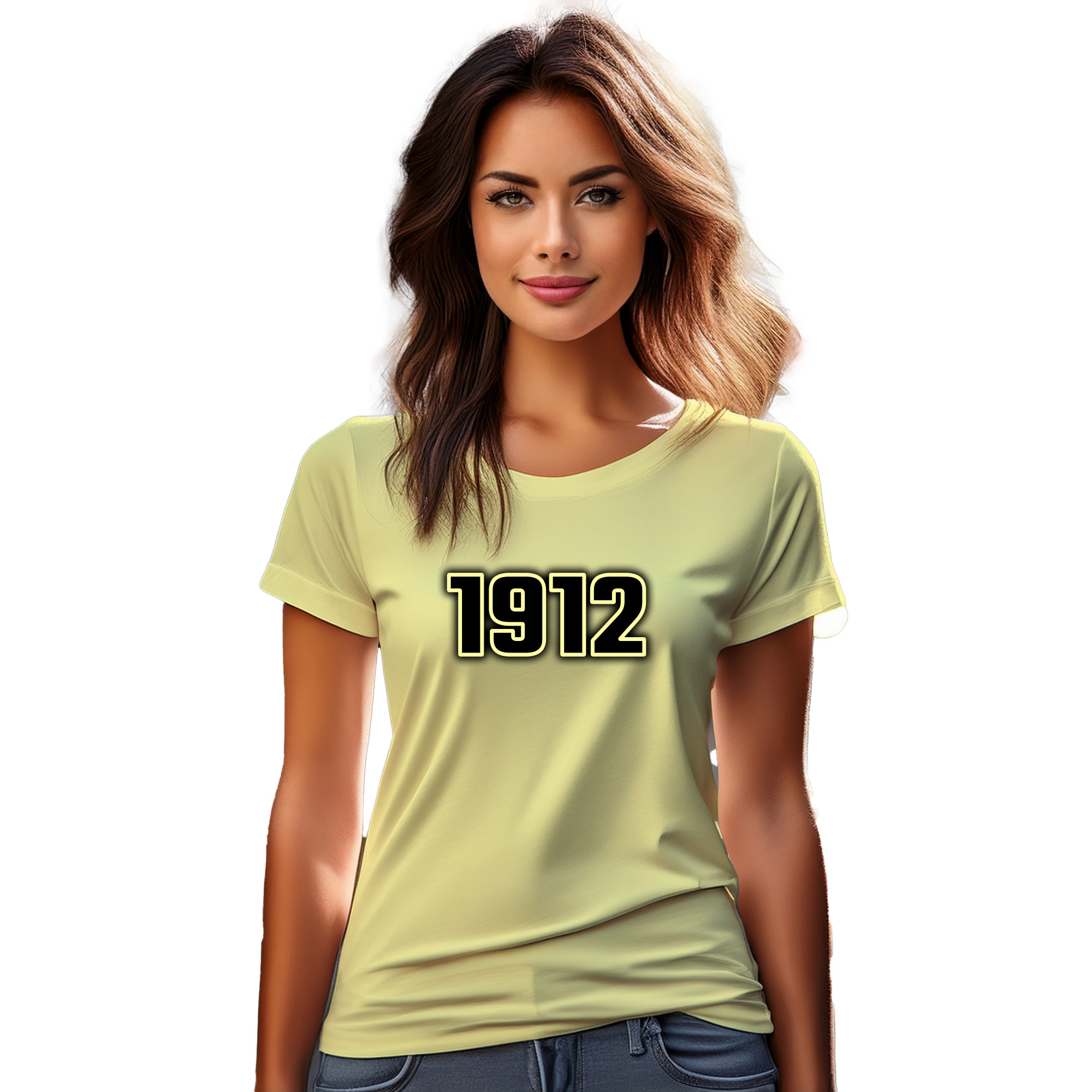 1912 Year Women T-Shirt (Butter Yellow) | 360 North Plus