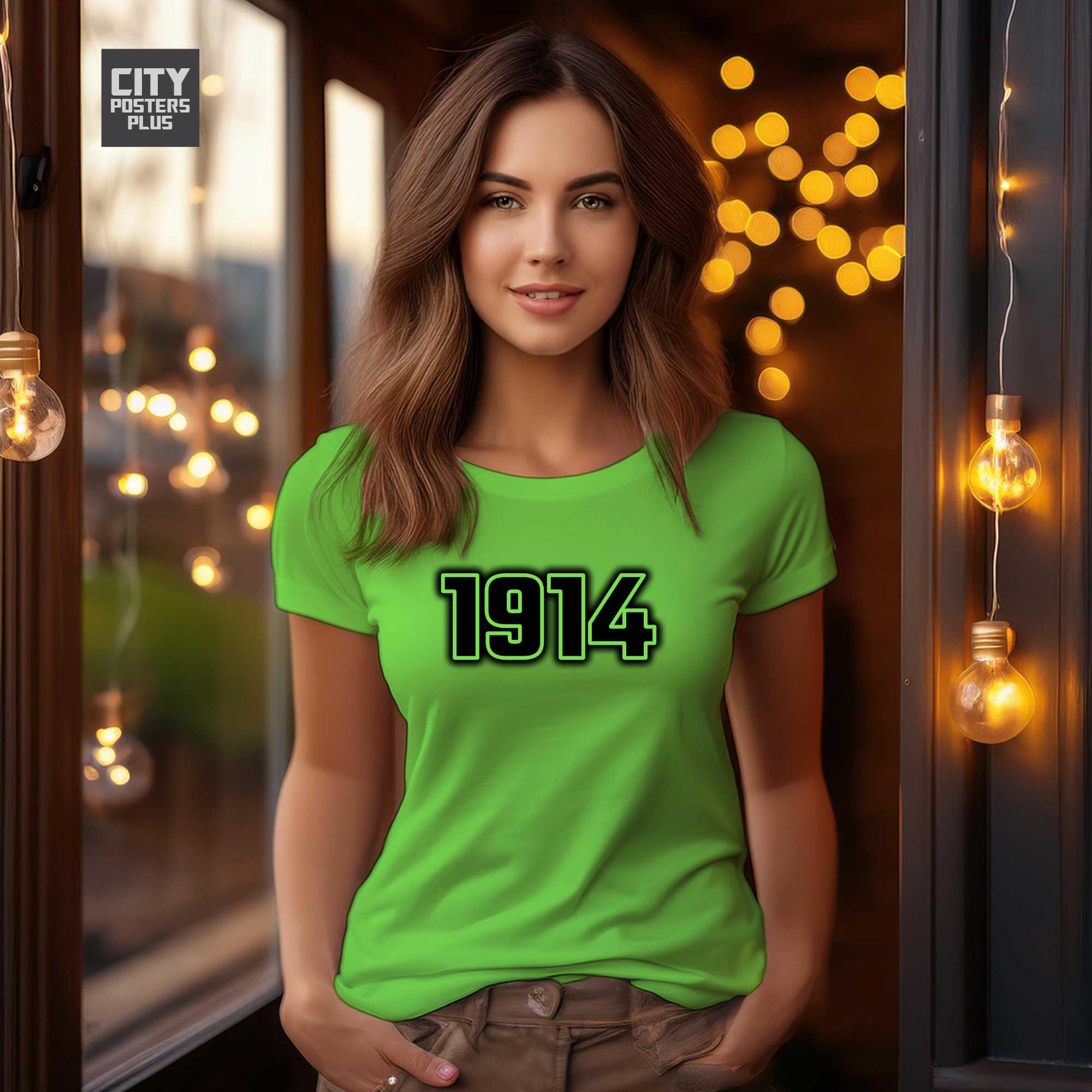 1914 Year Women T-Shirt (Liril Green)