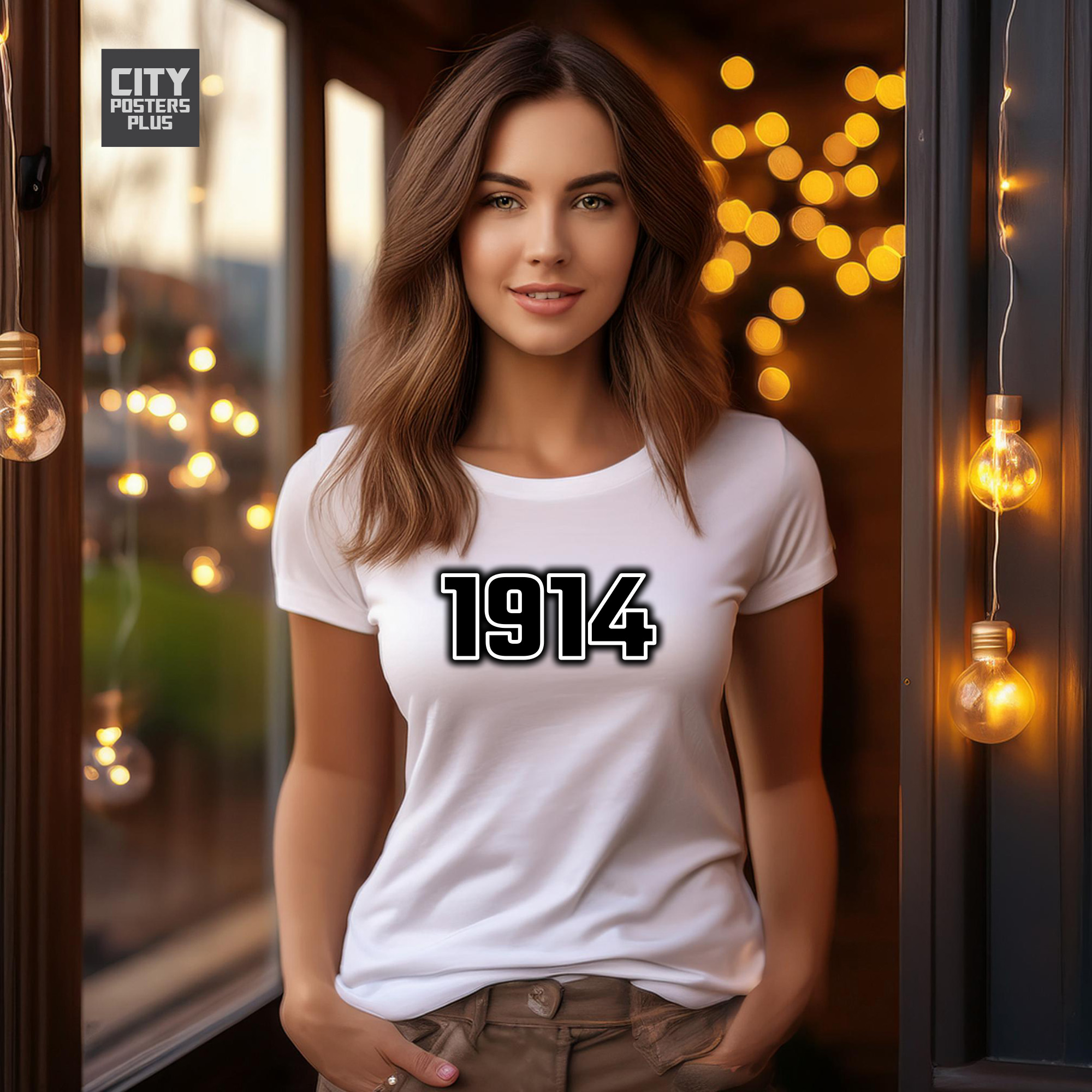 1914 Year Women T-Shirt (White)