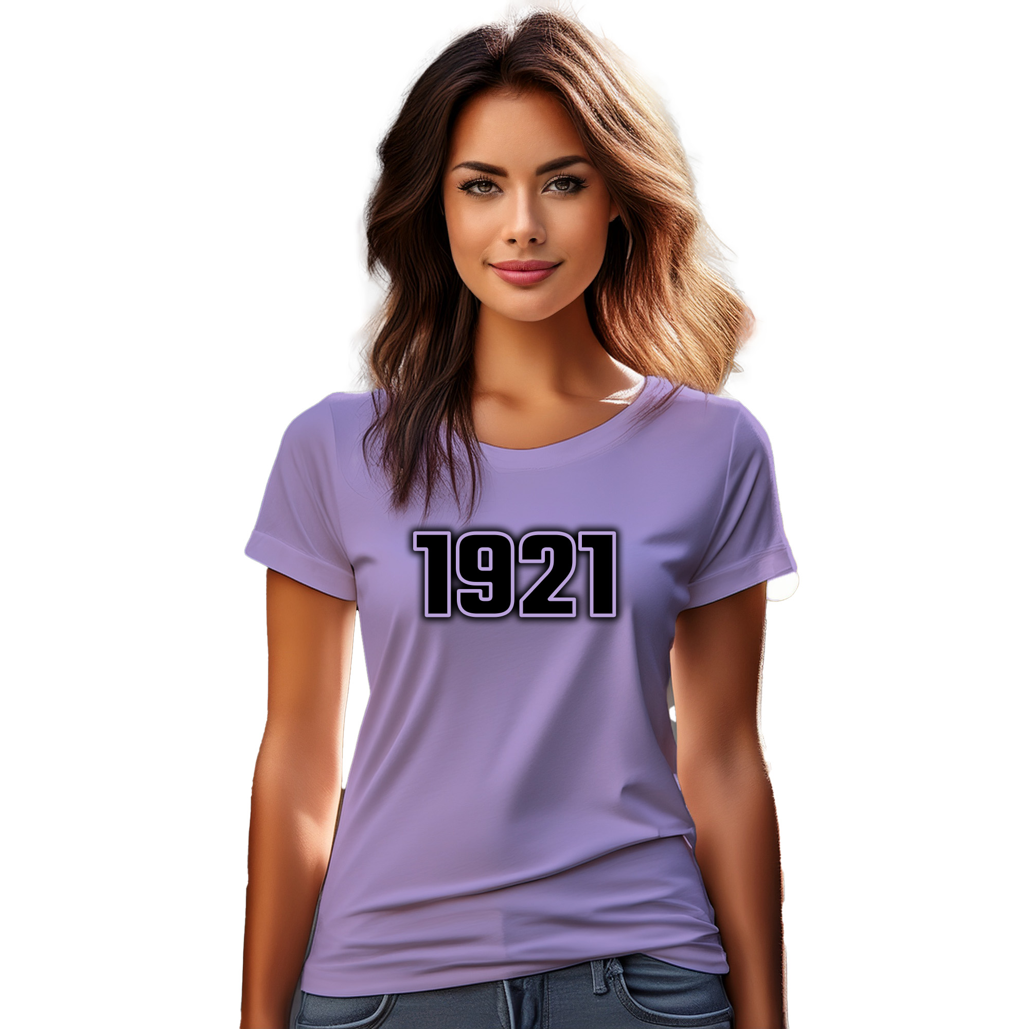 1921 Year Women T-Shirt (Iris Lavender) | 360 Fog Plus