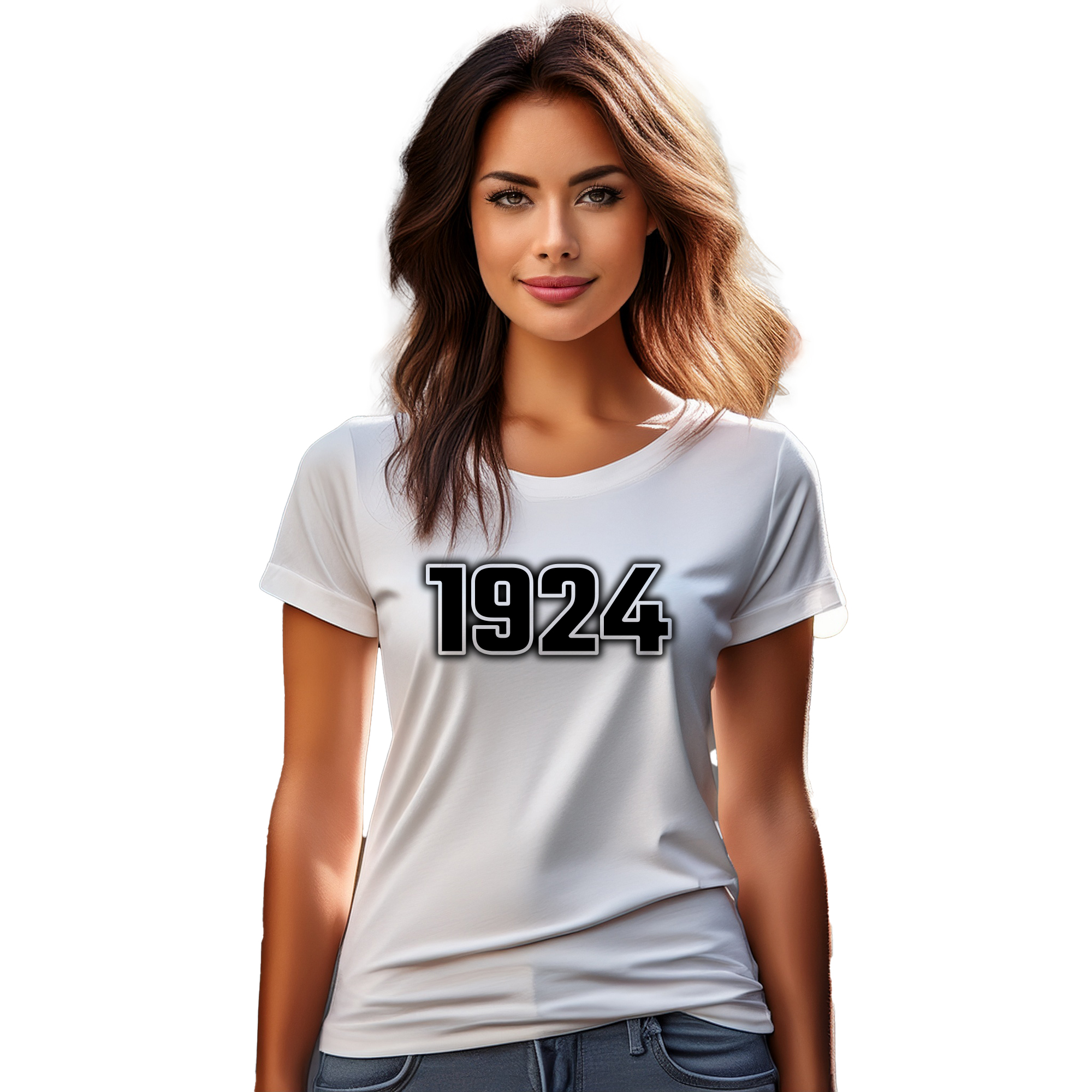 1924 Year Women T-Shirt (White) | 360 Fog Plus