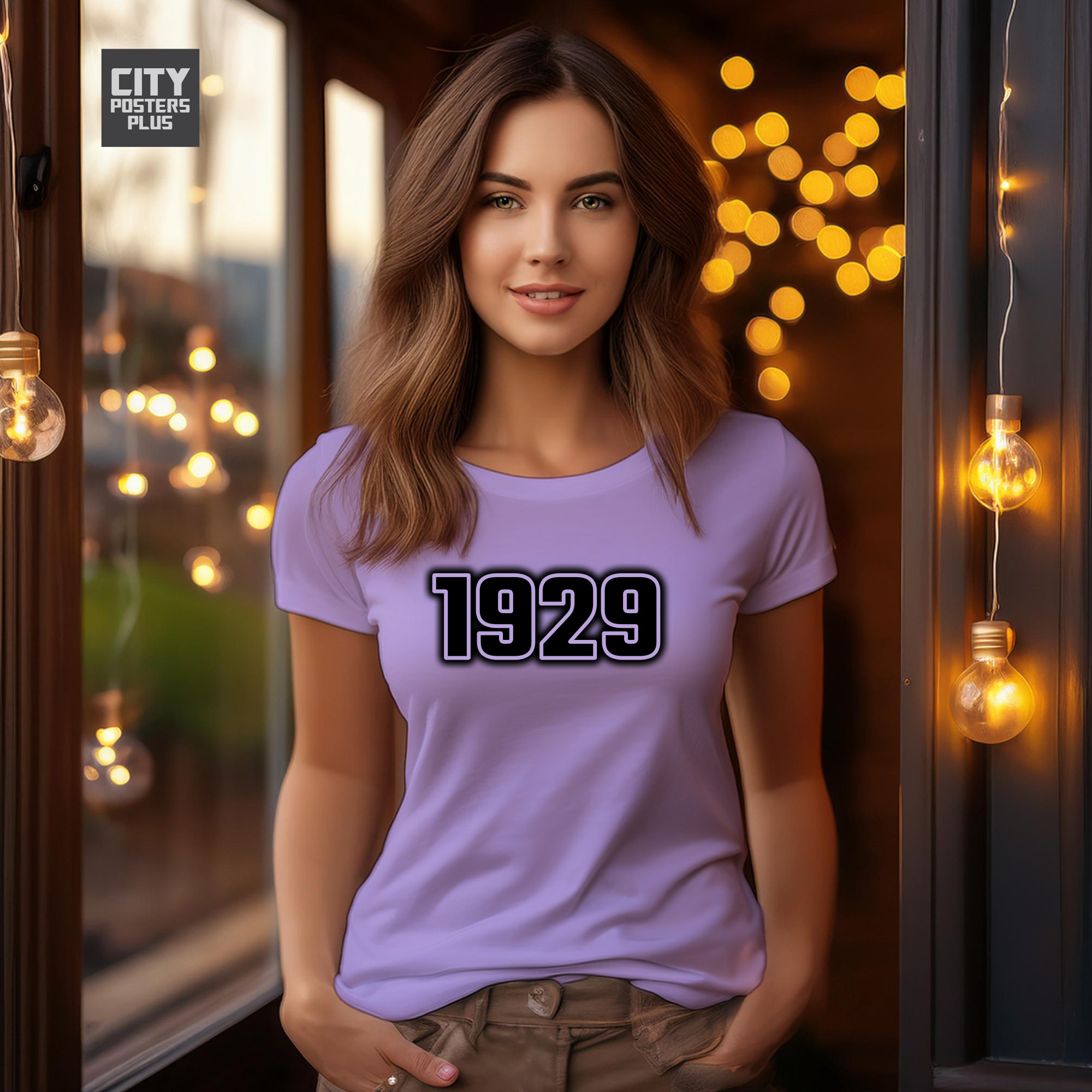 1929 Year Women T-Shirt (Iris Lavender)