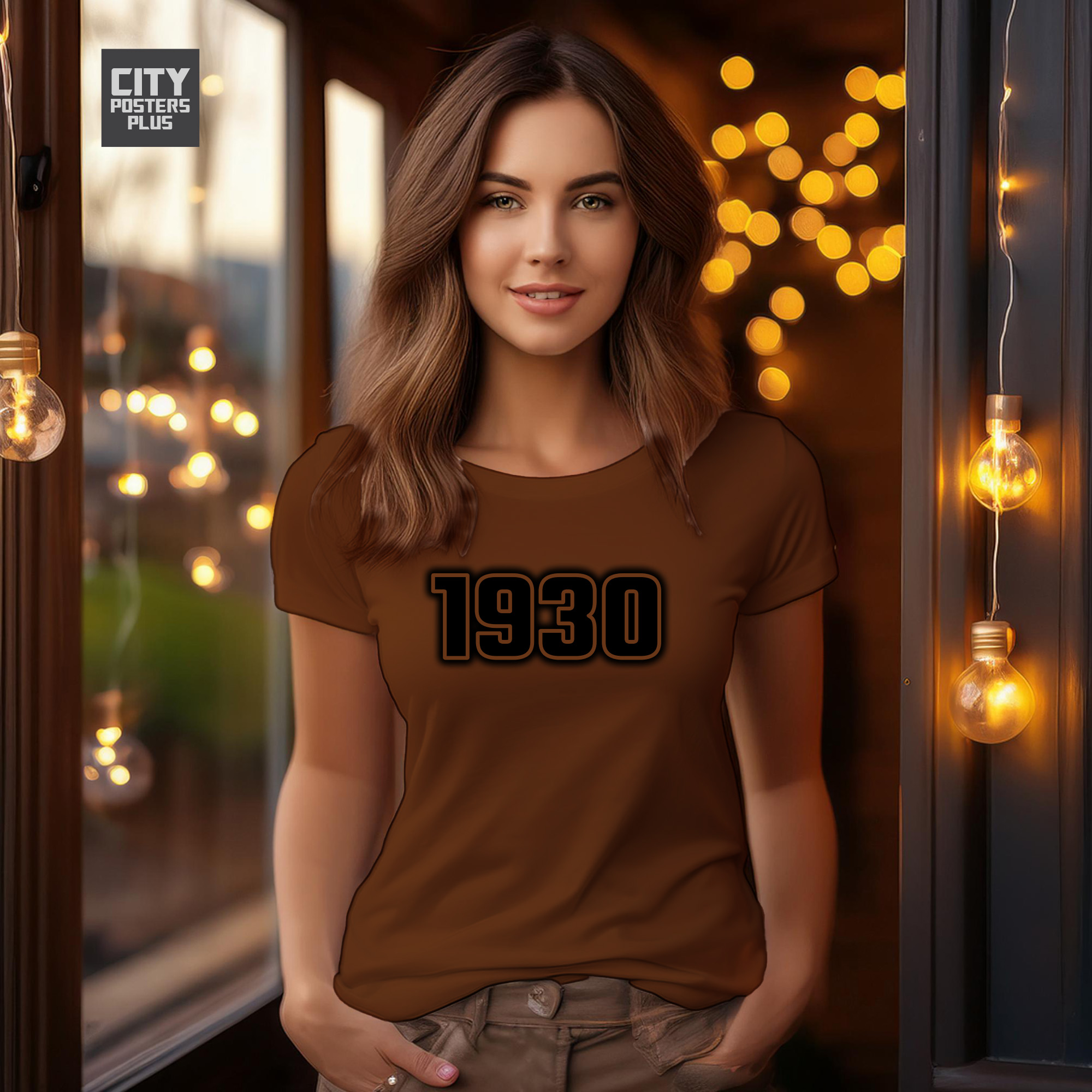 1930 Year Women T-Shirt (Brown)