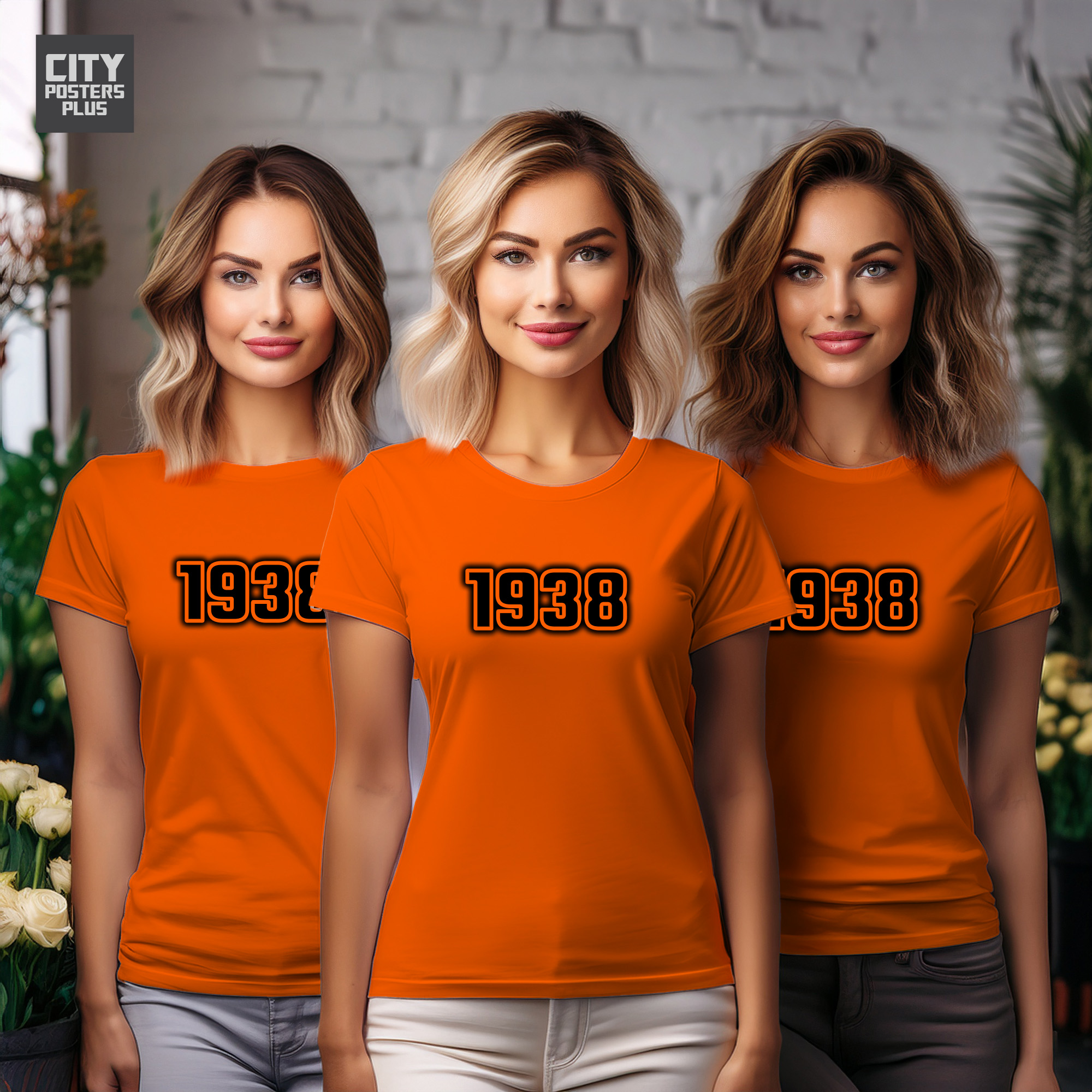 1938 Year Women T-Shirt (Orange)